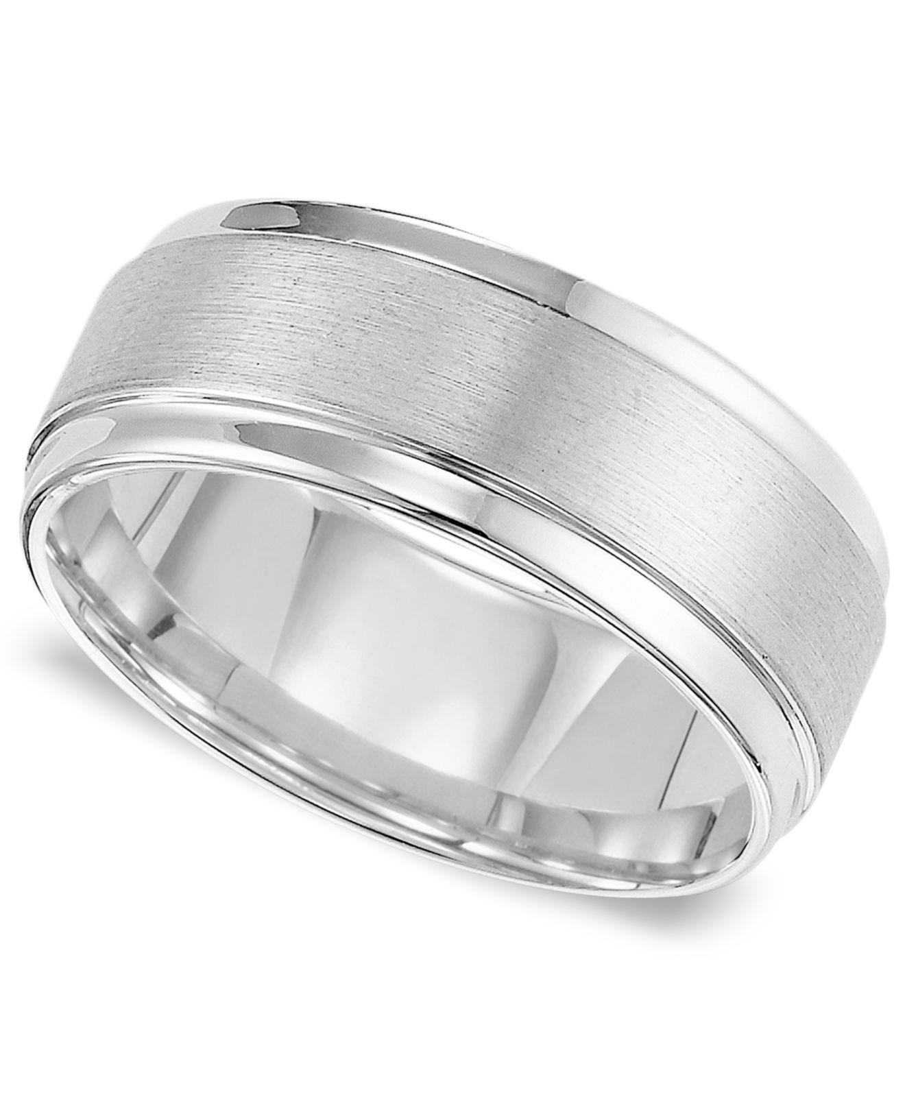 Lyst Triton Men S White Tungsten Carbide Ring Comfort Fit Wedding Triton Metallic Men S White Tungsten Carbide Ring Comfort Fit Wedding