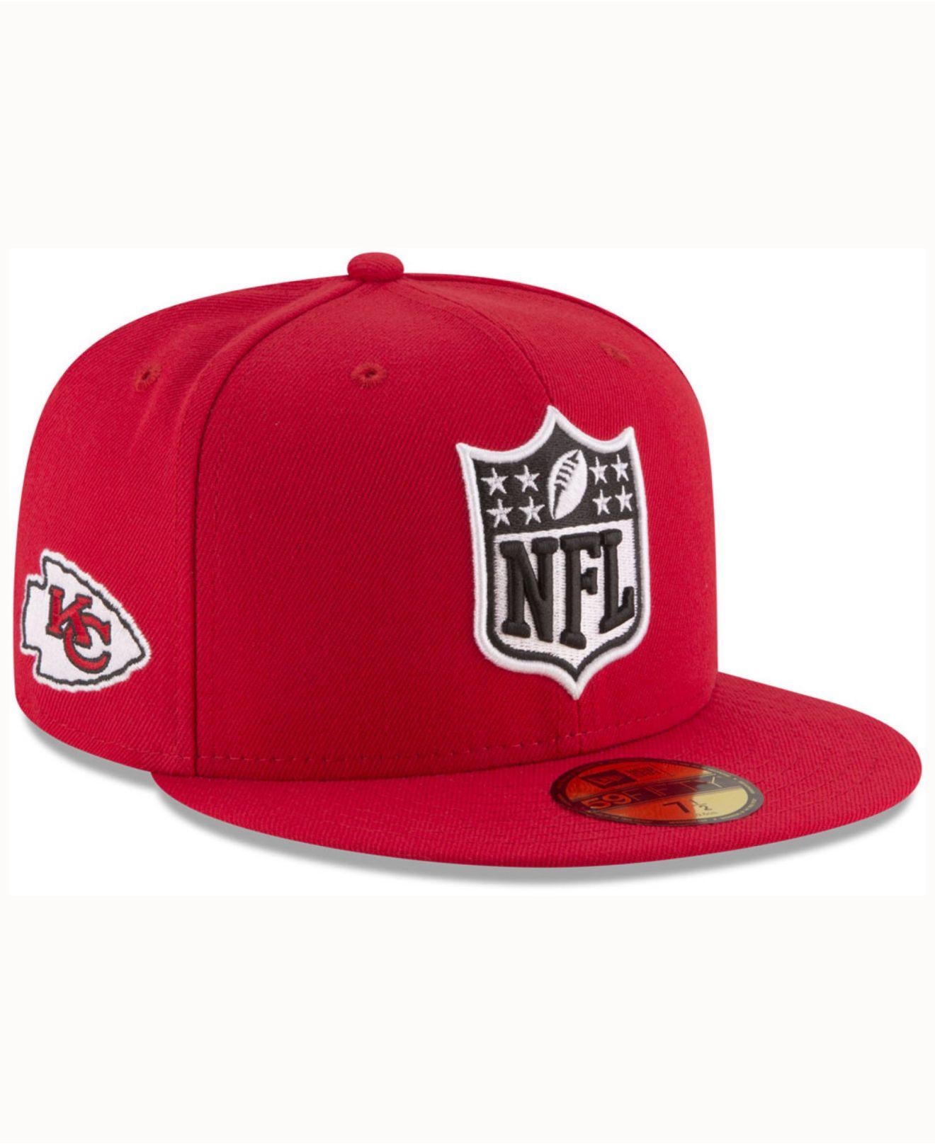 Ktz Nfl Team Shield 59fifty Cap in Red for Men Lyst