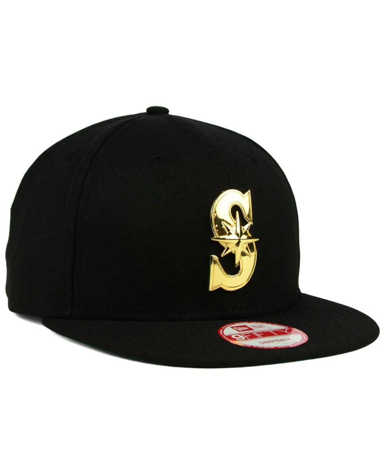 Lyst - Ktz Seattle Mariners League O'gold 9fifty Snapback Cap in Black ...