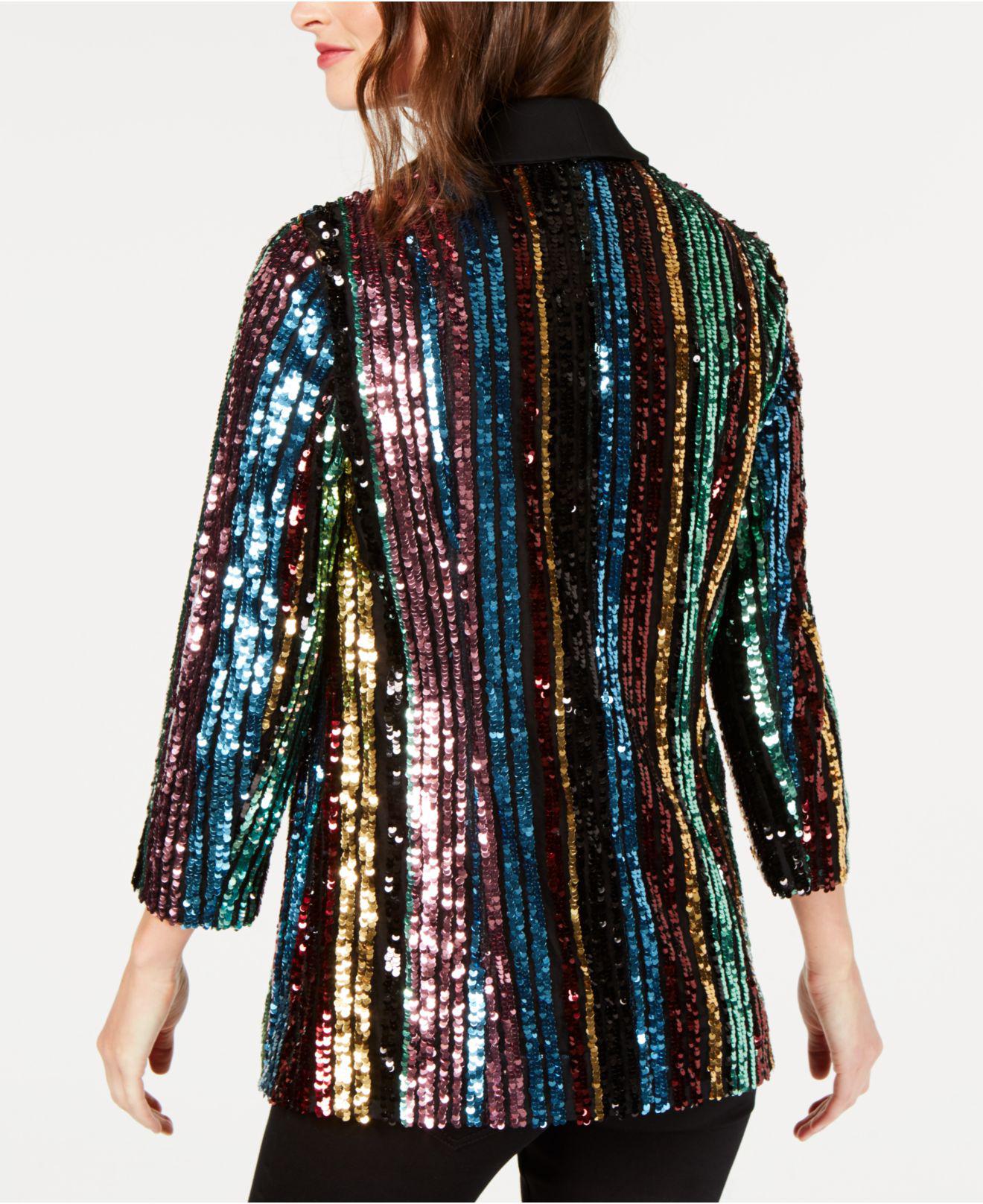Lyst Inc International Concepts I.n.c. Rainbow Sequined Blazer