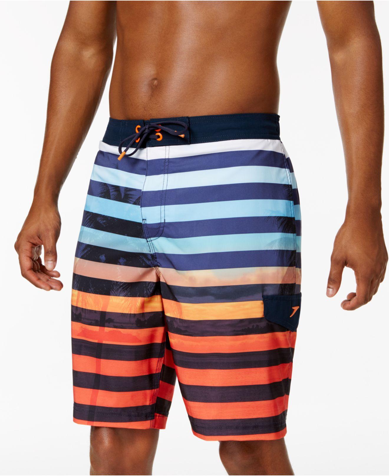 Lyst Speedo Men's Paradise Striped Eboard Shorts in Blue for Men