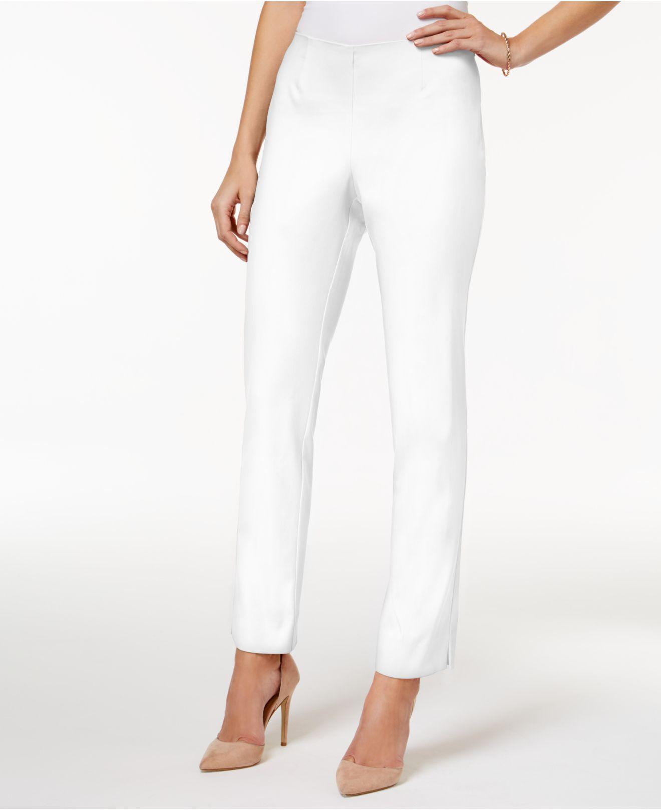 Lyst - Charter Club Slim-leg Ankle Pants in White