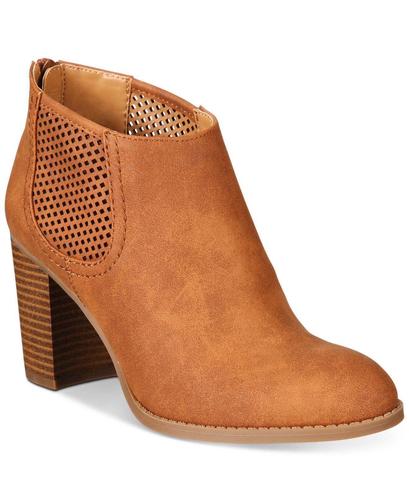 Lyst - Style & co. Women&#39;s Lanaa Perforated Booties in Brown