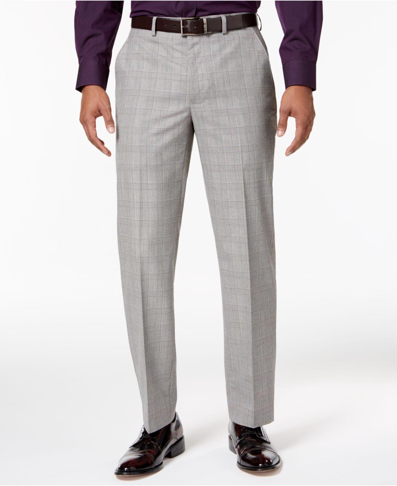 Lyst - Sean john Men's Classic-fit Black/white Plaid Suit Pants in ...