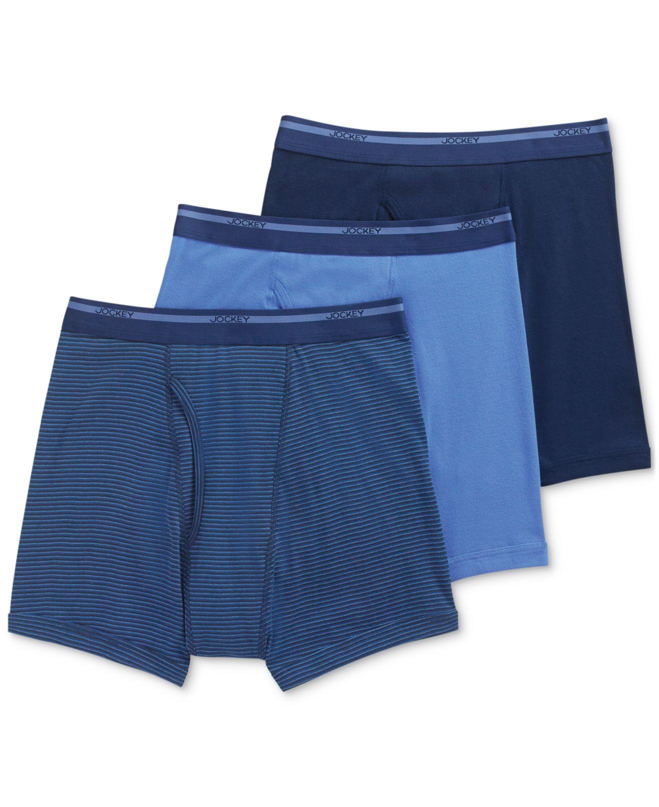 Lyst Jockey Men's Classic 3 Pack Cotton Boxer Briefs in Blue for Men