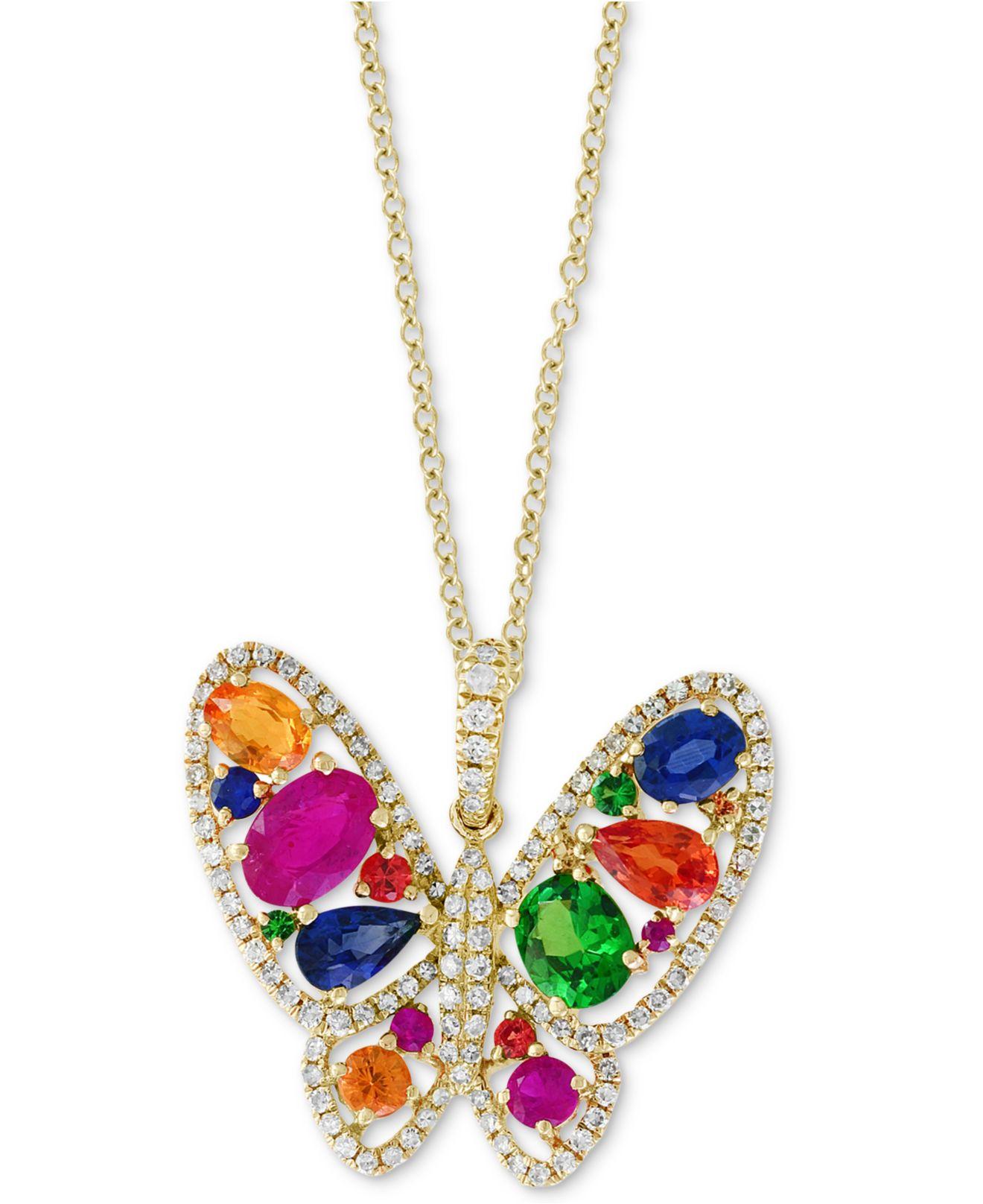 Effy Collection Effy® Multi-gemstone (2-1/3 Ct T.w.) & Diamond (1/3 Ct ...
