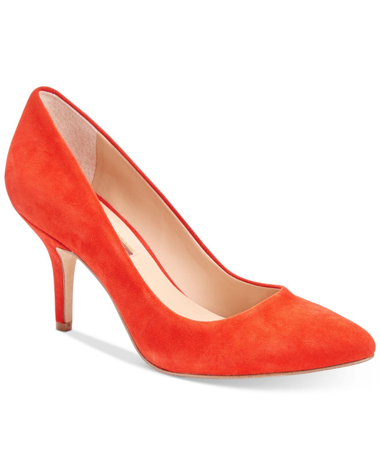 macys womens red pumps