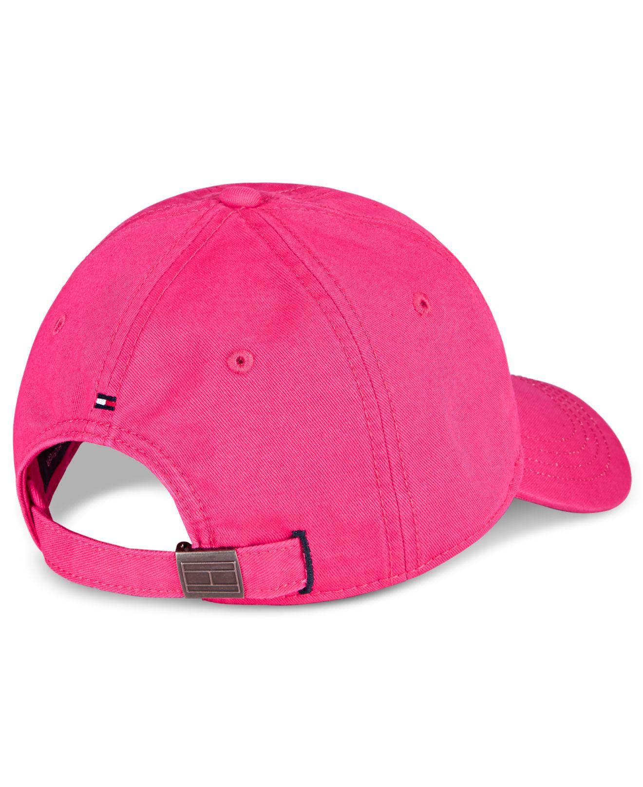 Tommy Hilfiger Throwback Embroidered Logo Cap in Pink for Men - Lyst