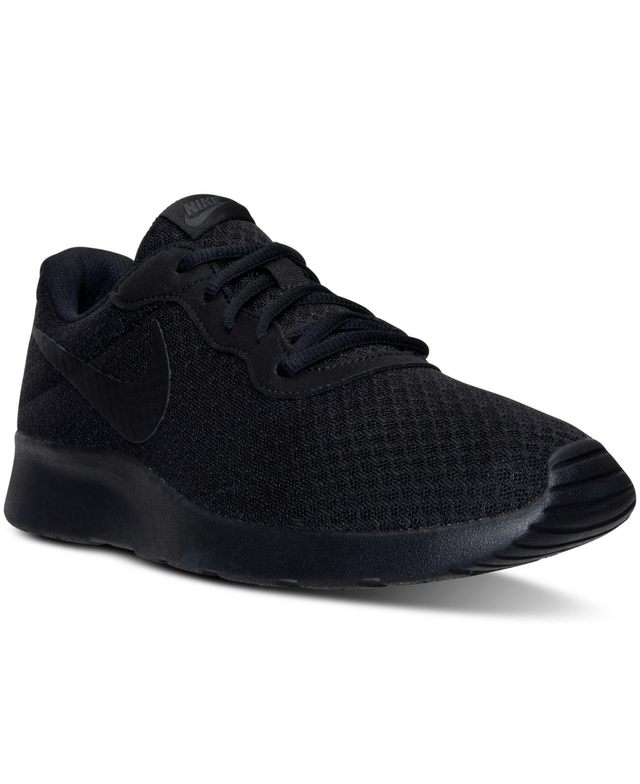 Lyst - Nike Men's Tanjun Casual Sneakers From Finish Line in Black ... Nike. Black Men's Tanjun Casual Sneakers From Finish Line