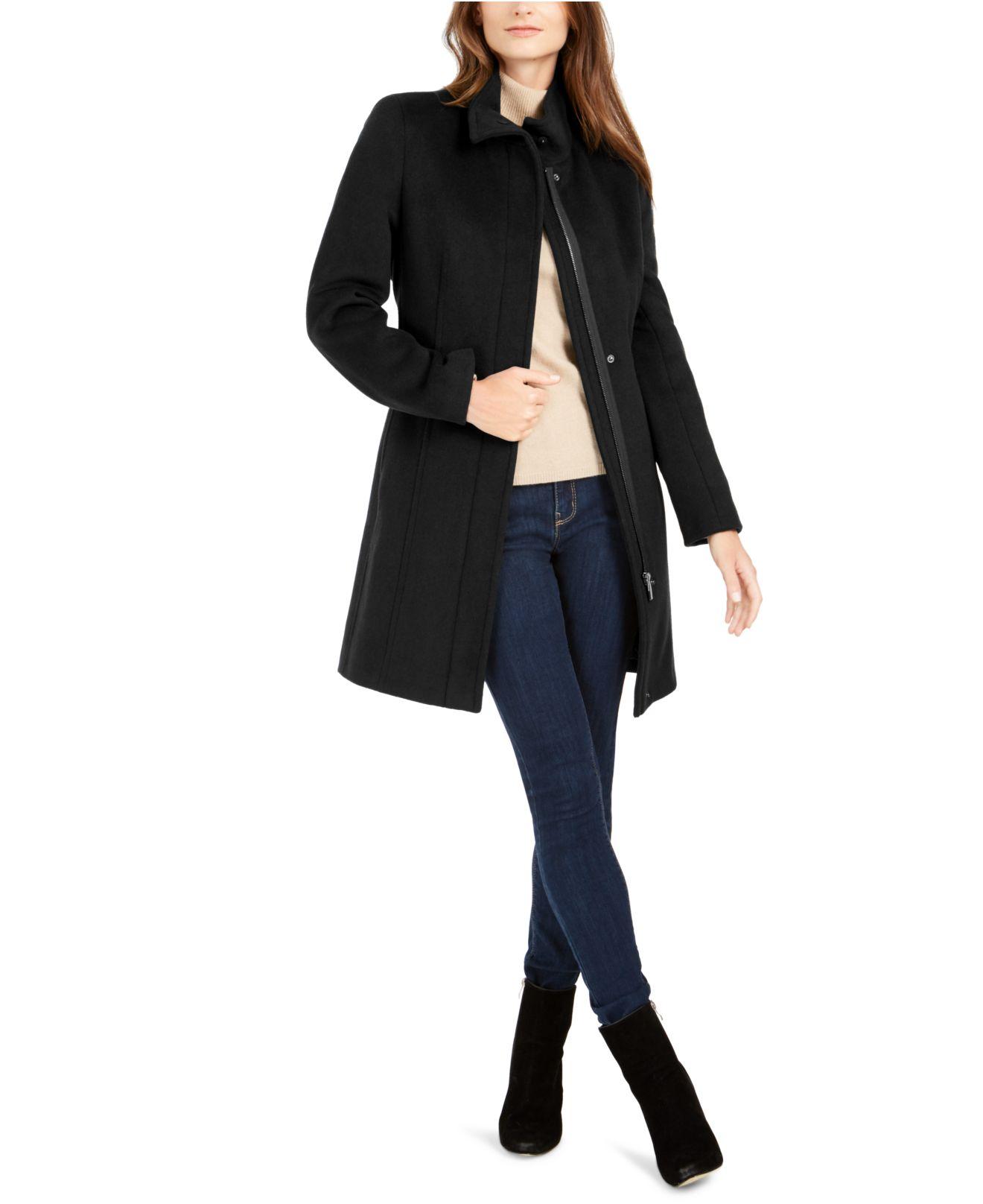 calvin klein stand collar coat