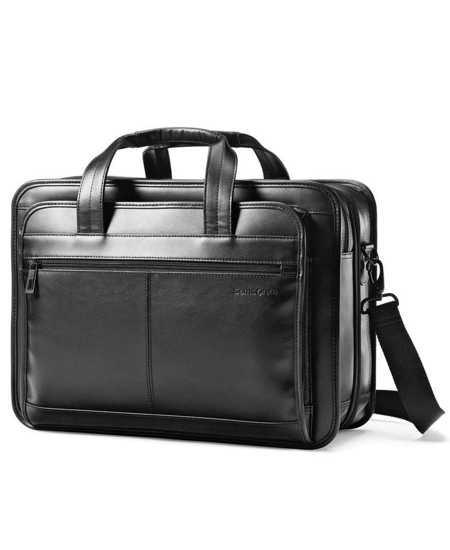 samsonite soft leather briefcase