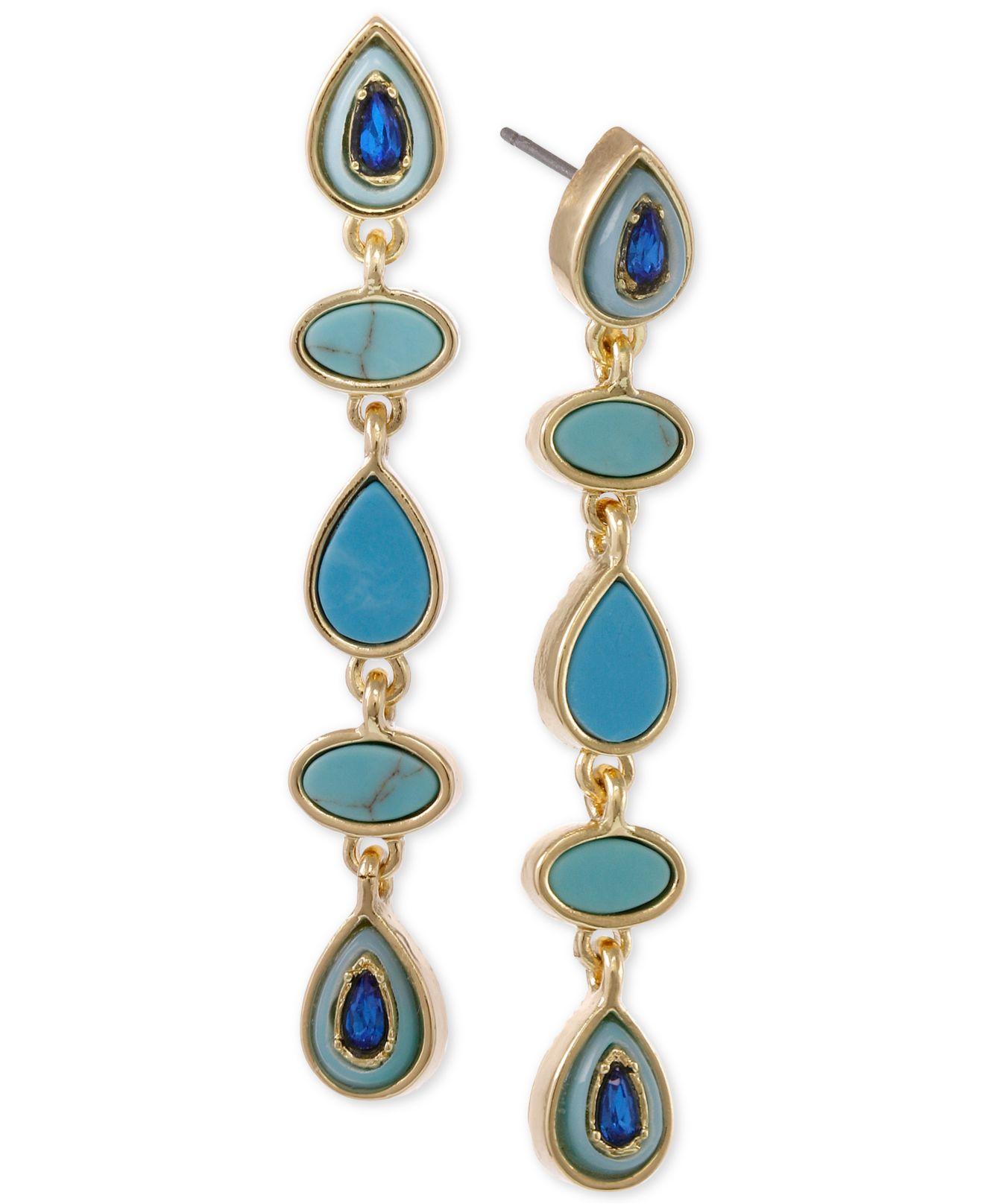 Lyst Laundry by Shelli Segal Goldtone Turquoiselook & Blue Stone