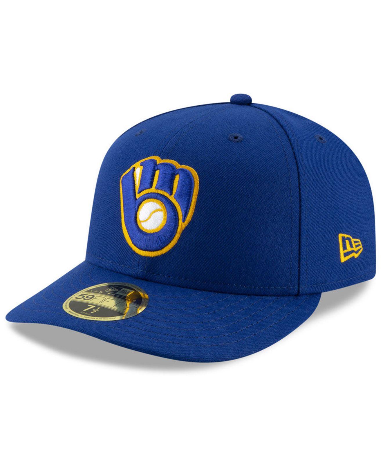 KTZ Milwaukee Brewers Low Profile Ac Performance 59fifty Fitted Cap in ...