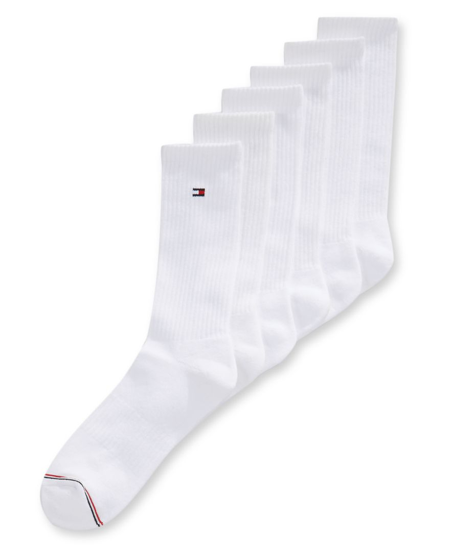 Tommy hilfiger 6-pack Sports Crew Socks in White for Men | Lyst