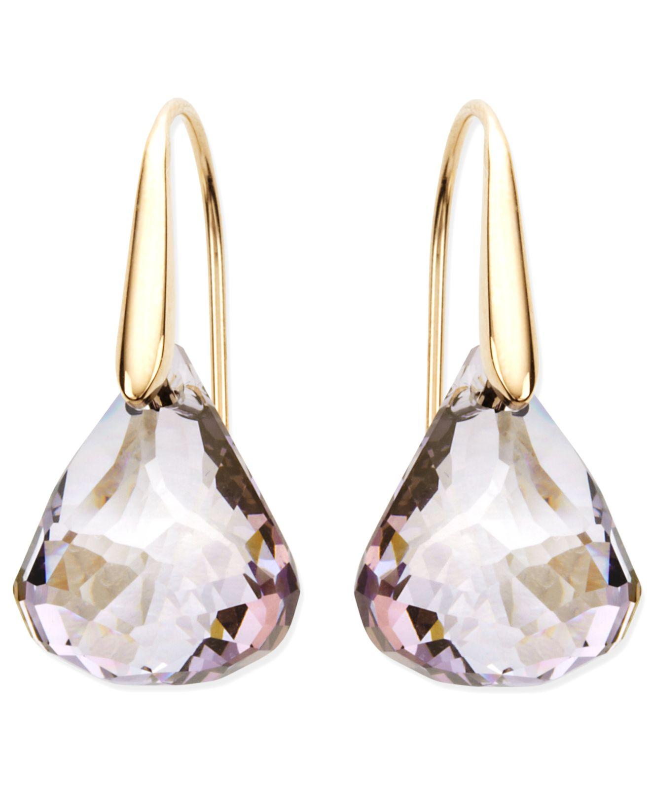 Swarovski Earrings, Lunar Blush Crystal Drop Earrings in Pink | Lyst
