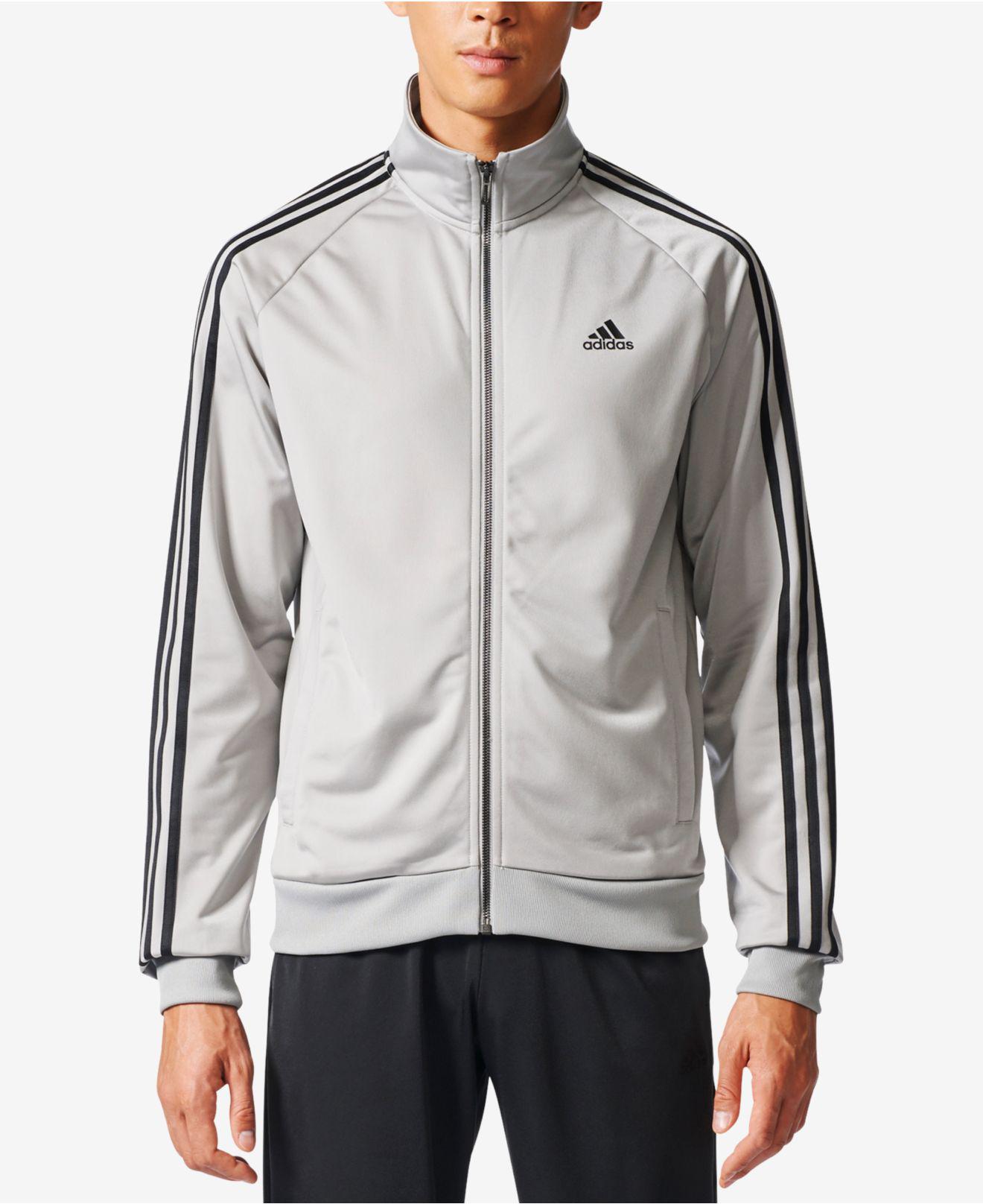 Lyst tre strisce adidas uomini scaldare giacca in grigio per gli uomini. Lyst tre strisce adidas uomini scaldare giacca in grigio per gli uomini.