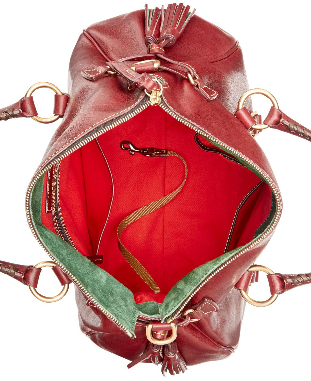 red dooney florentine satchel