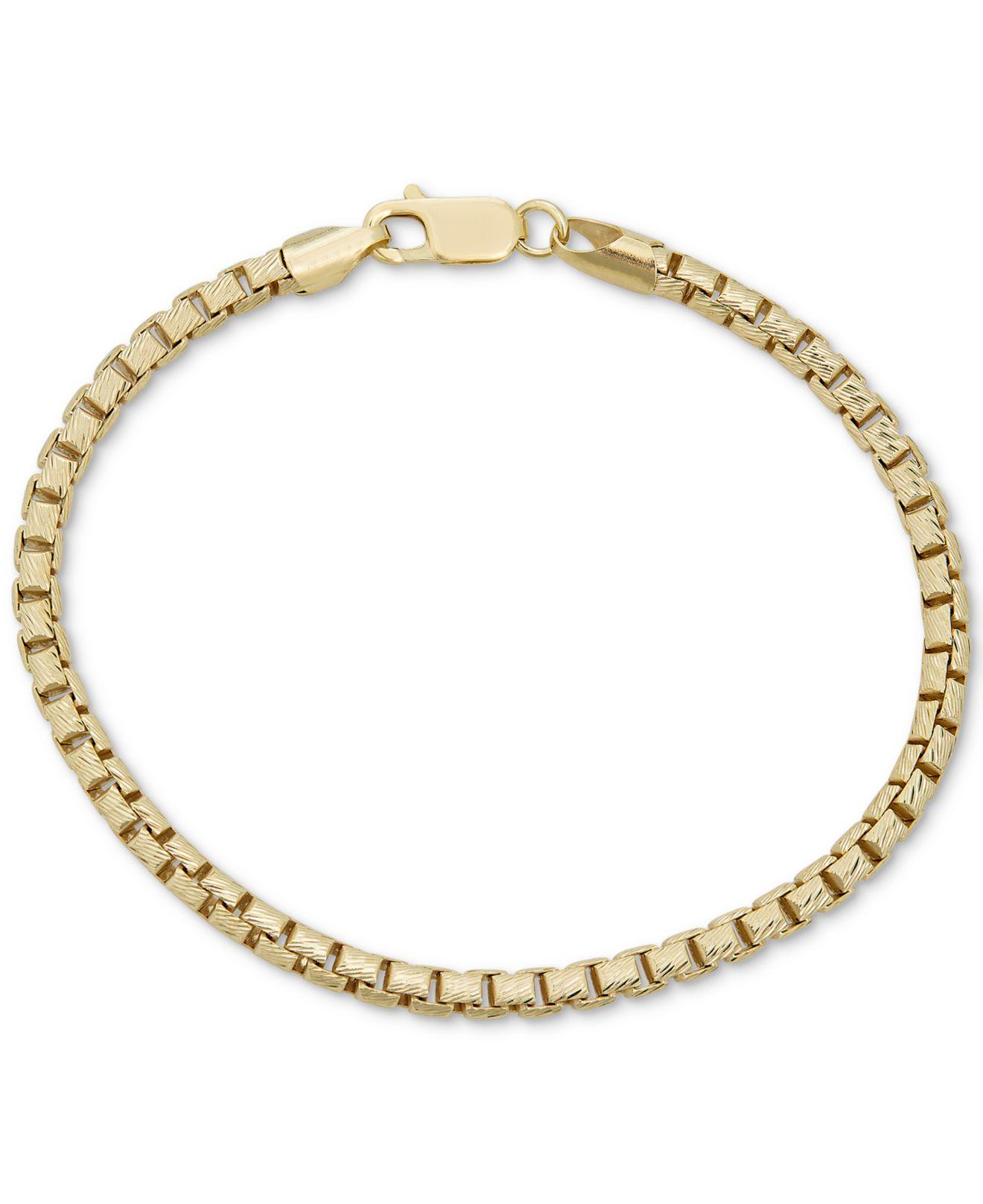 Macy's Box Link Chain Bracelet In 18k Goldplated Sterling Silver in Metallic Lyst