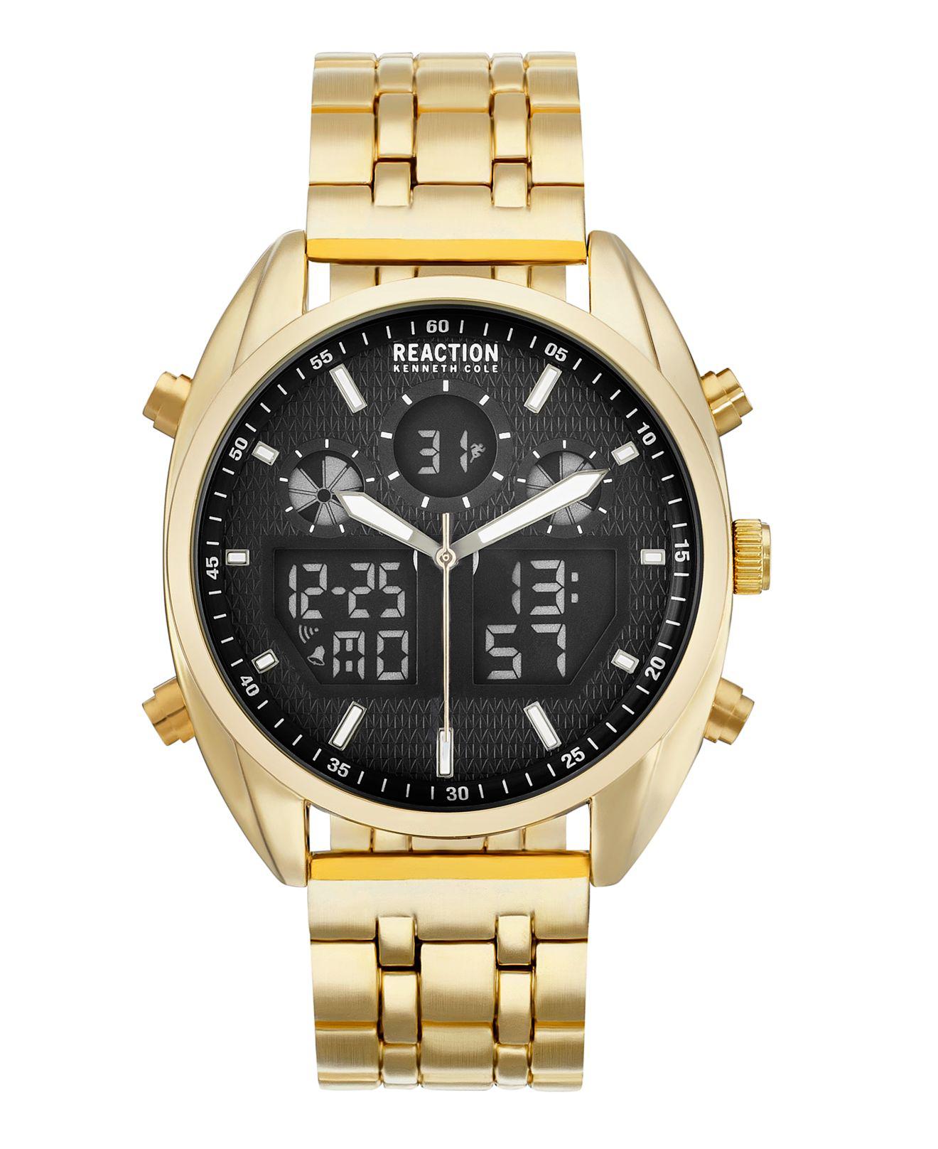 Lyst - Kenneth Cole Reaction Analog-digital Gold-tone Stainless Steel Kenneth Cole Reaction Watch Stainless Steel