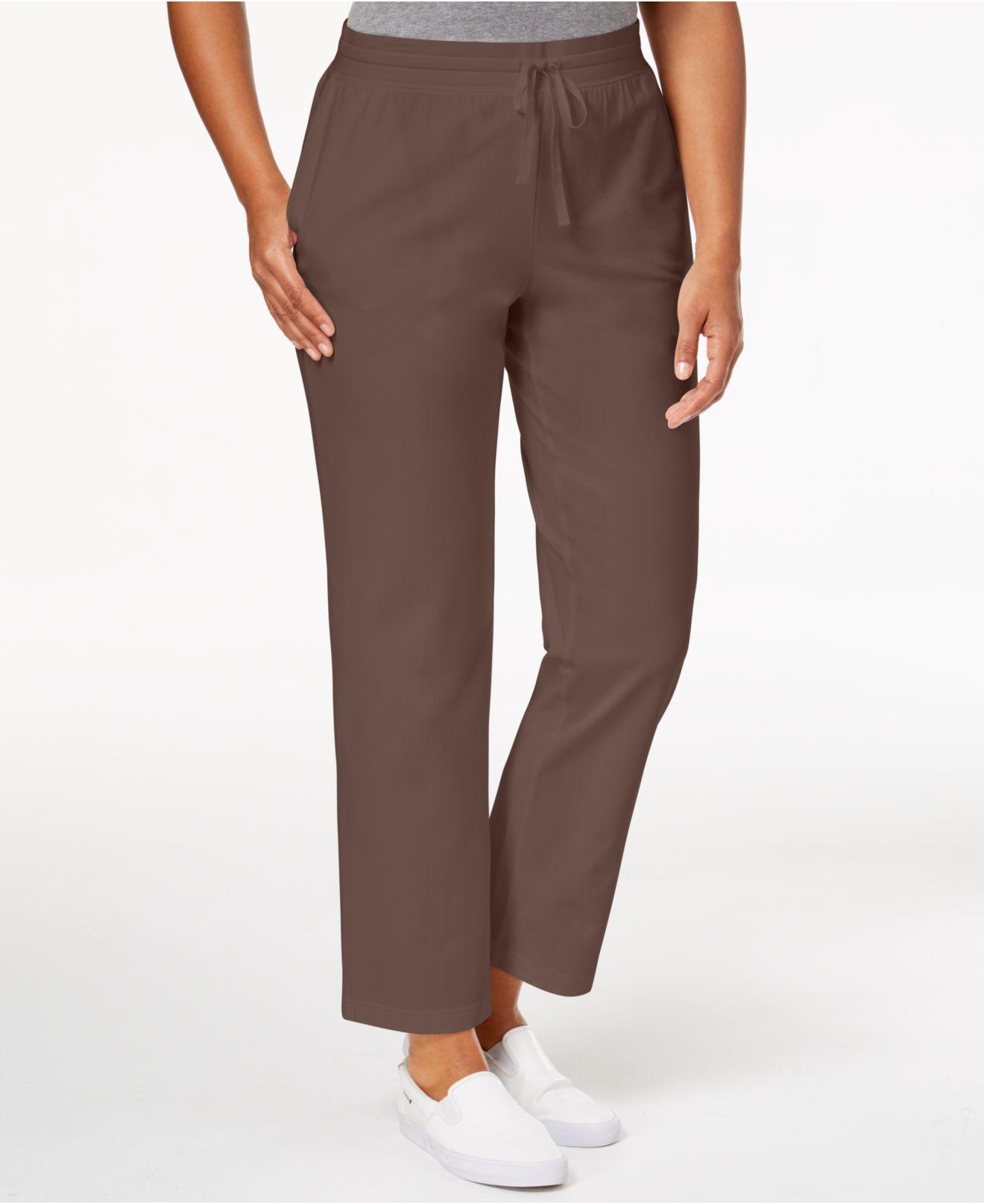 karen scott petite fleece pants