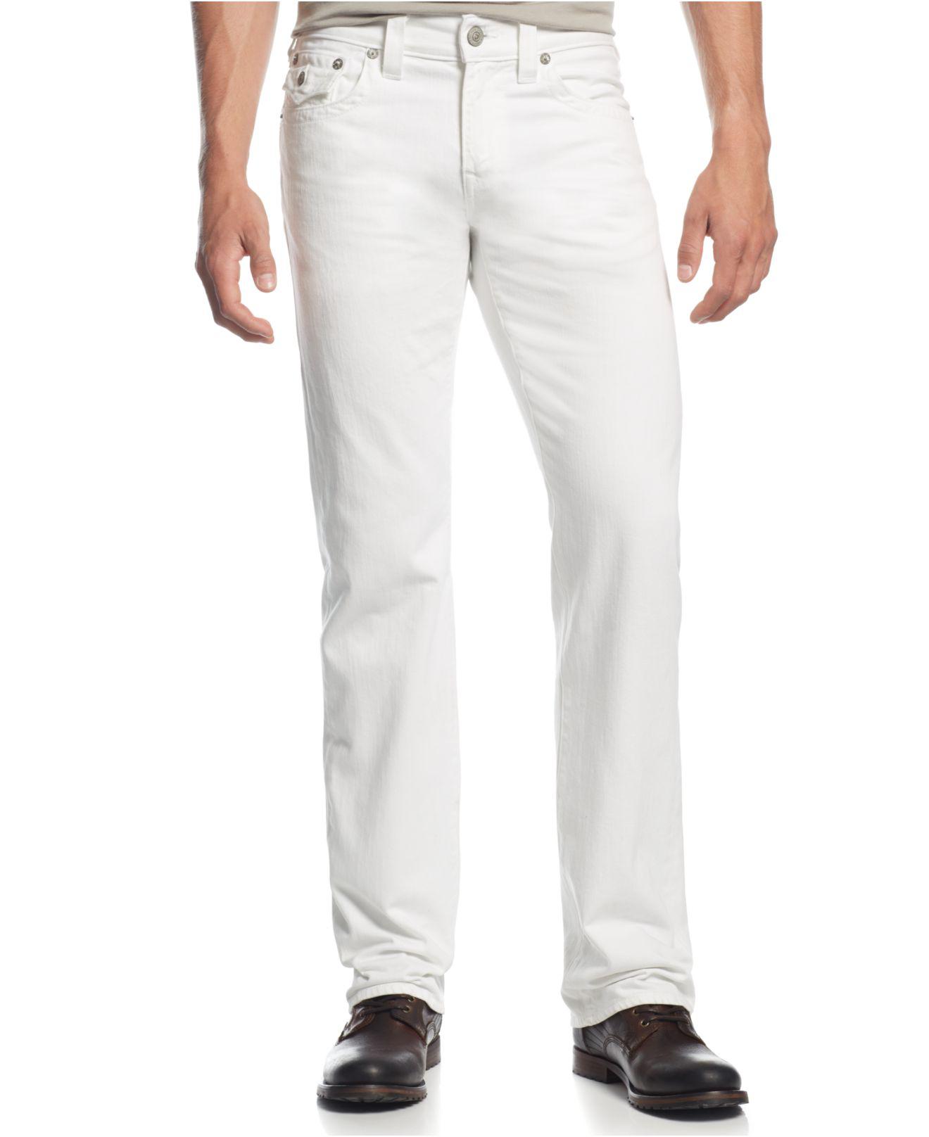 Lyst - True Religion Ricky Relaxed Straight Jeans in White for Men