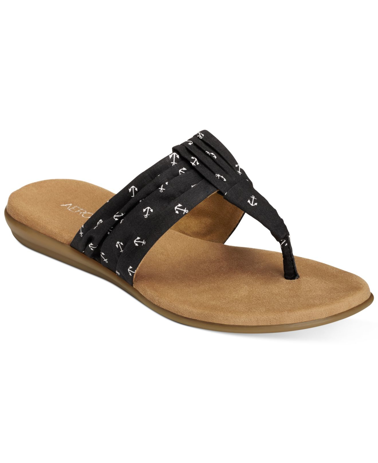 Aerosoles Chlairvoyant Flat Sandals in Black (Black White Combo) | Lyst