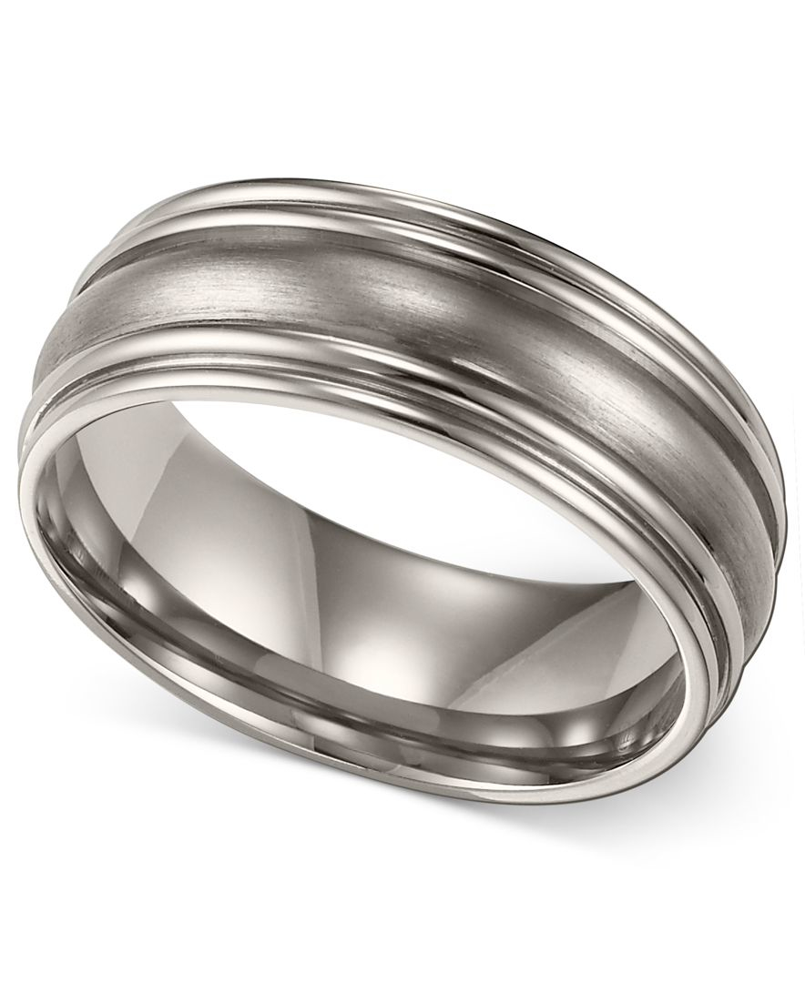  Macy s  Men s  Titanium Ring  Comfort Fit Wedding  Band 7mm 
