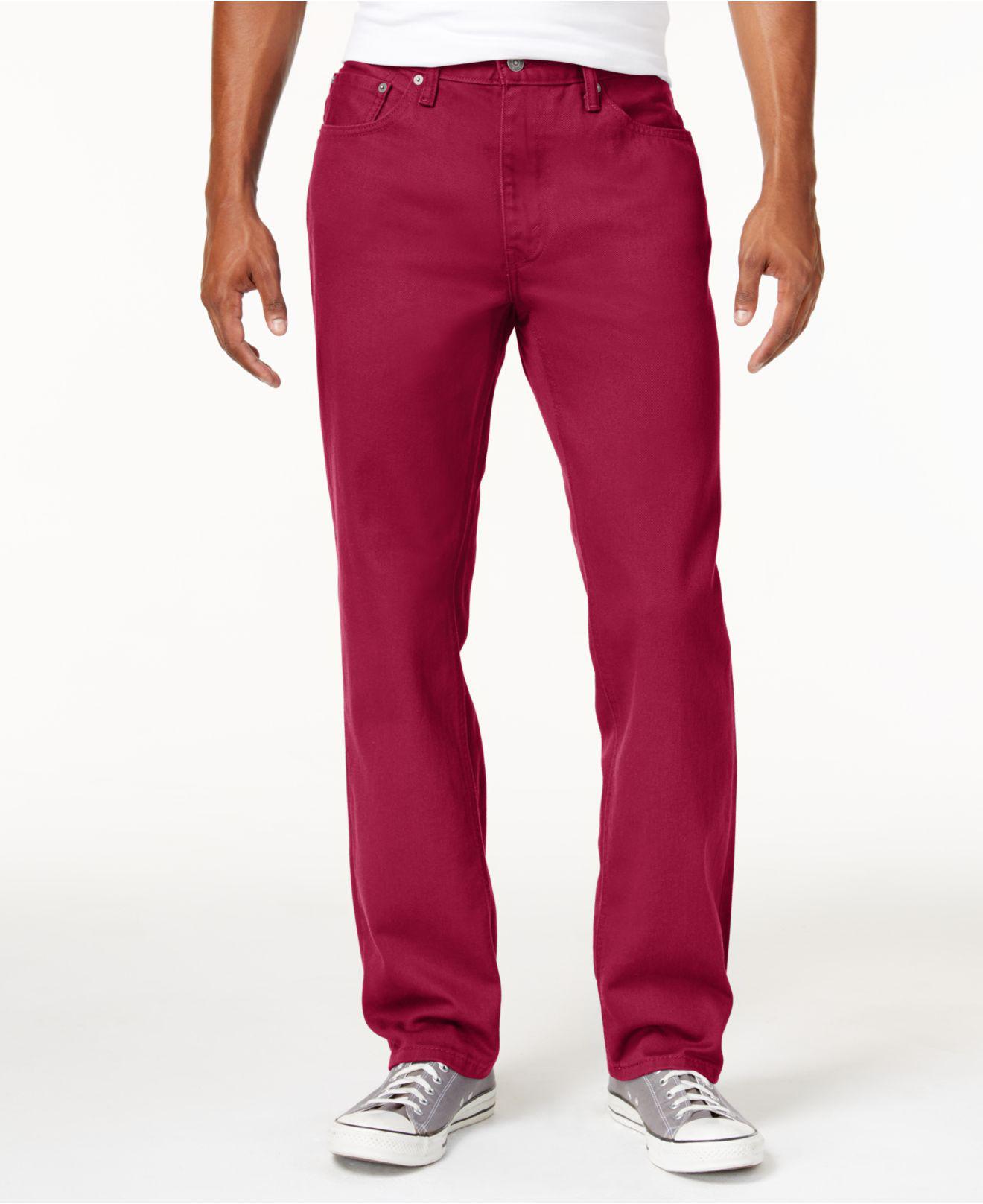 red levi skinny jeans