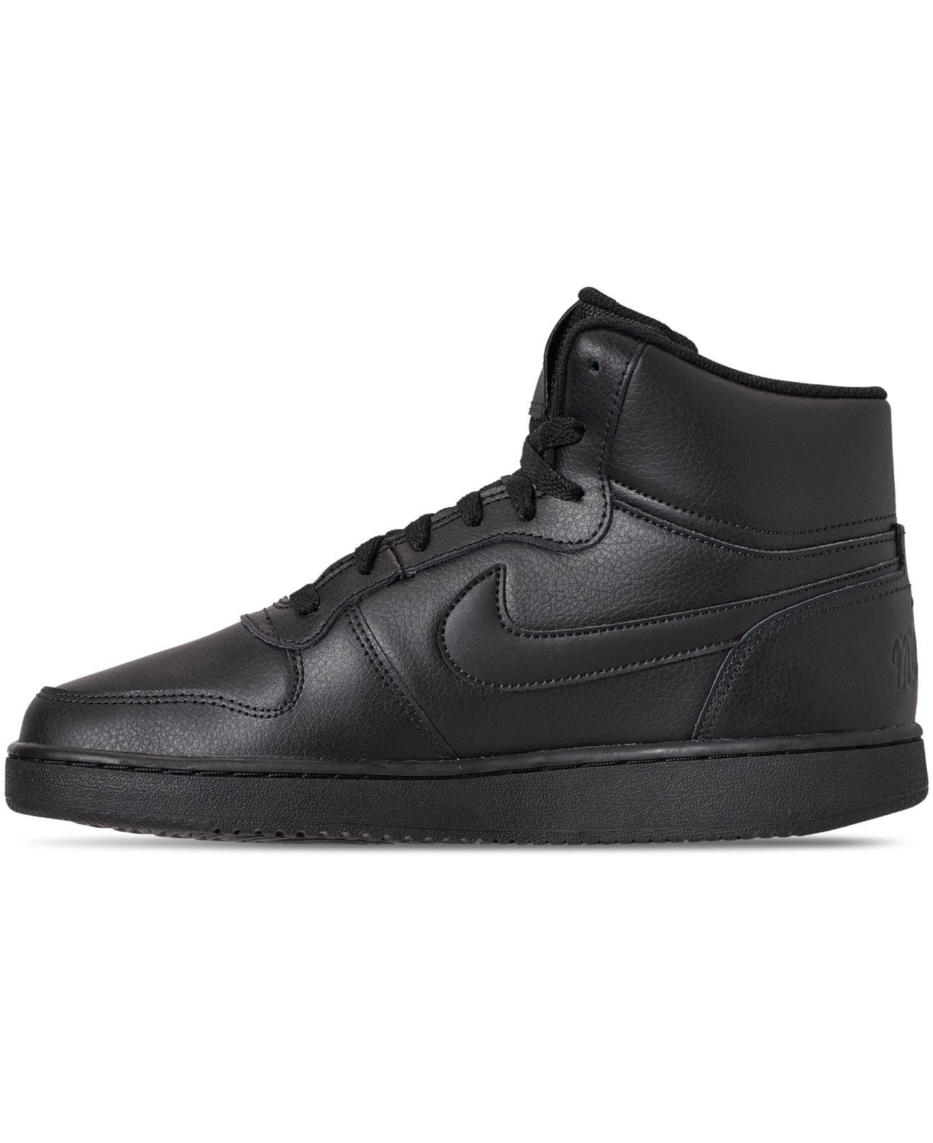 nike men's ebernon mid leather basketball shoes