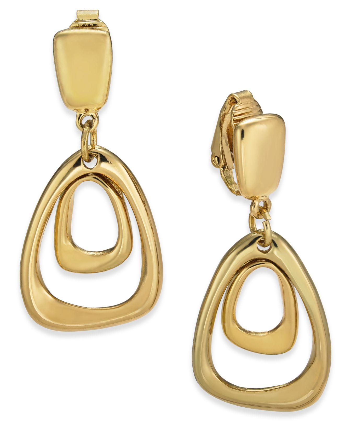 Charter Club Organic Orbital Drop Clipon Earrings, Created For Macy's