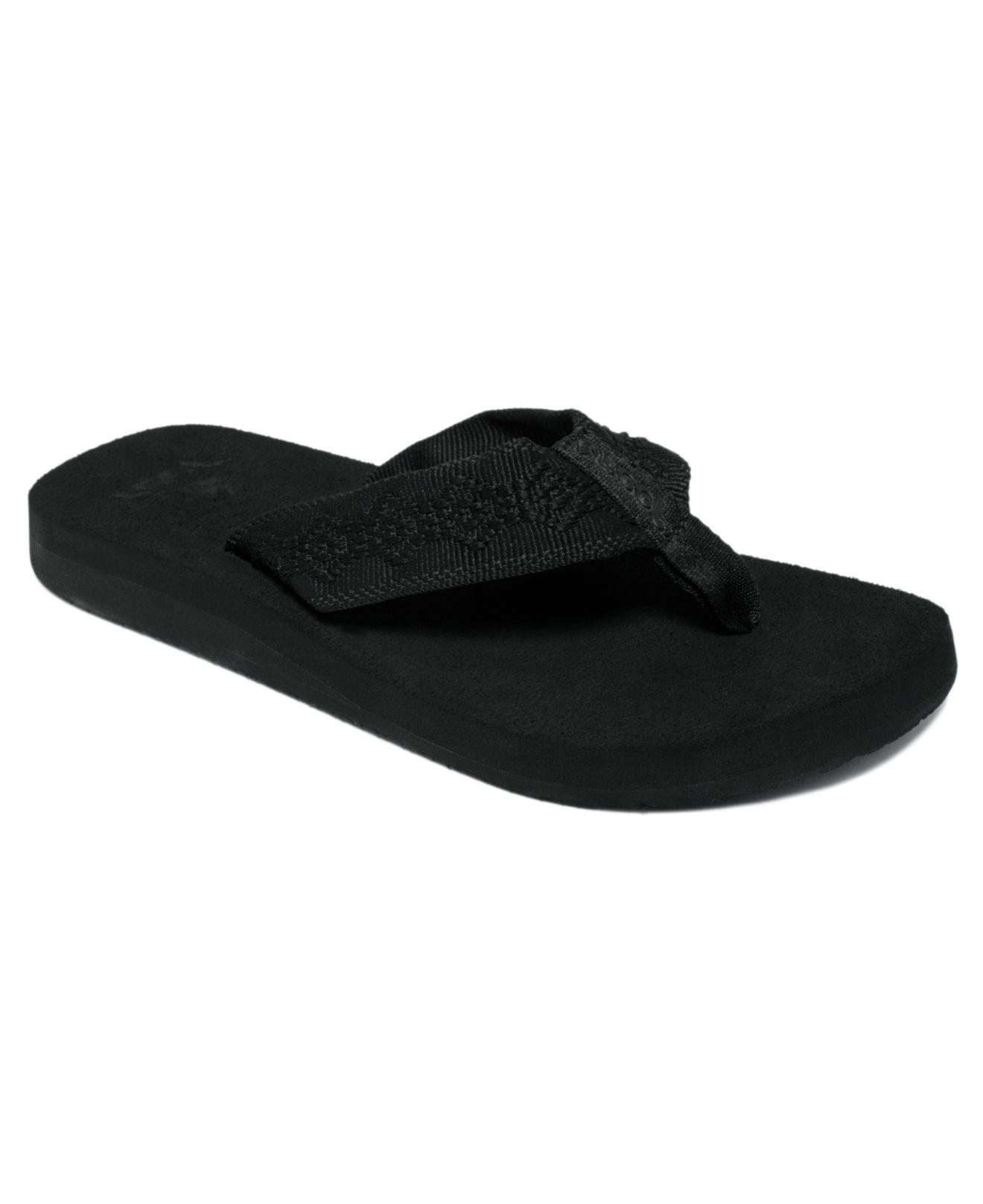 Lyst - Reef Sandy Thong Sandals in Black