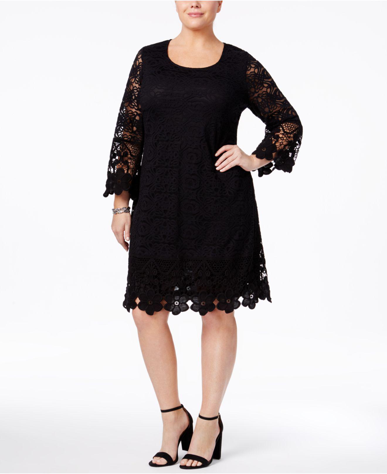 macys plus size black dresses