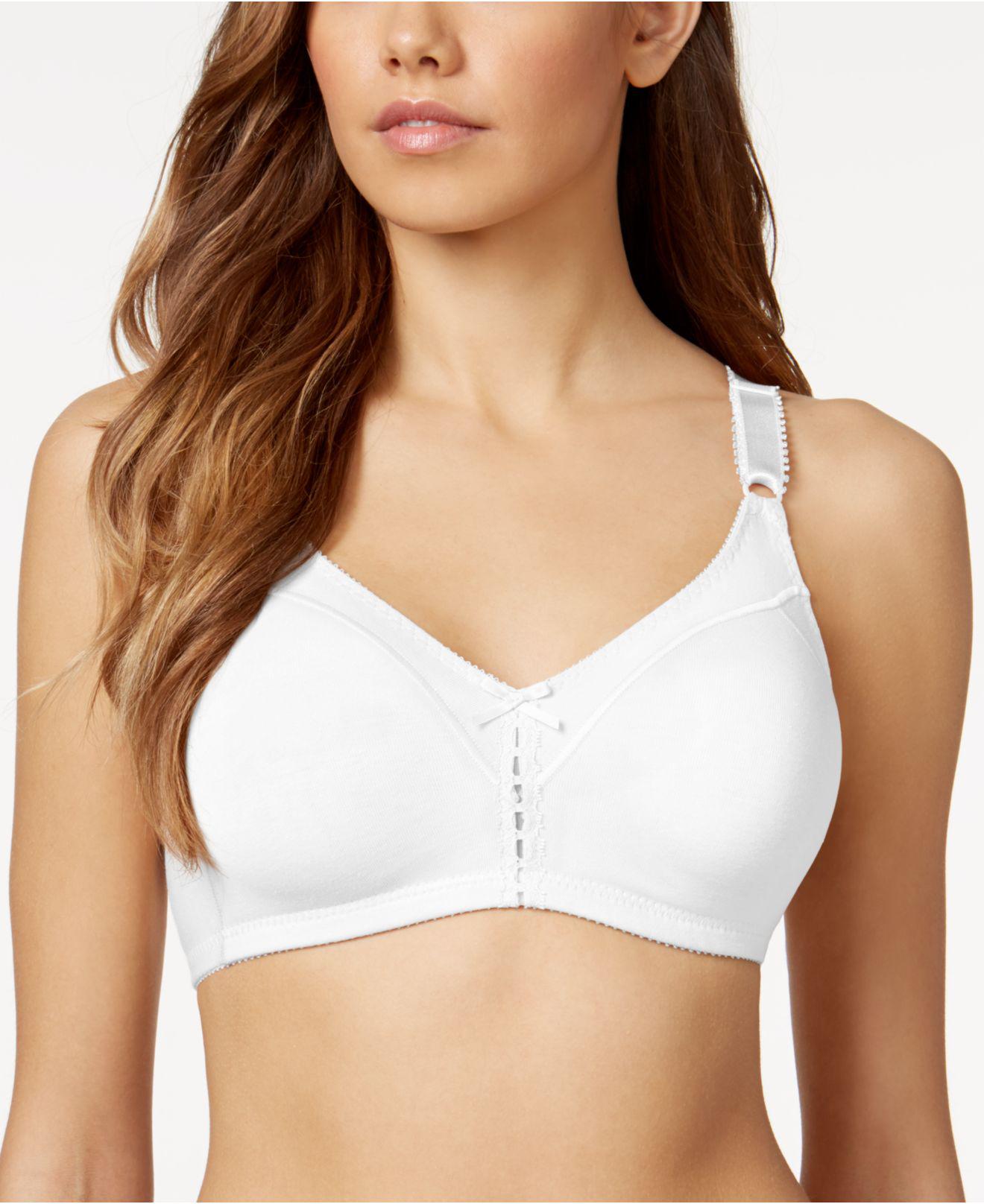 Lyst Bali Cotton Double Support Wireless Bra 3036 In White   Bali White Cotton Double Support Wireless Bra 3036 