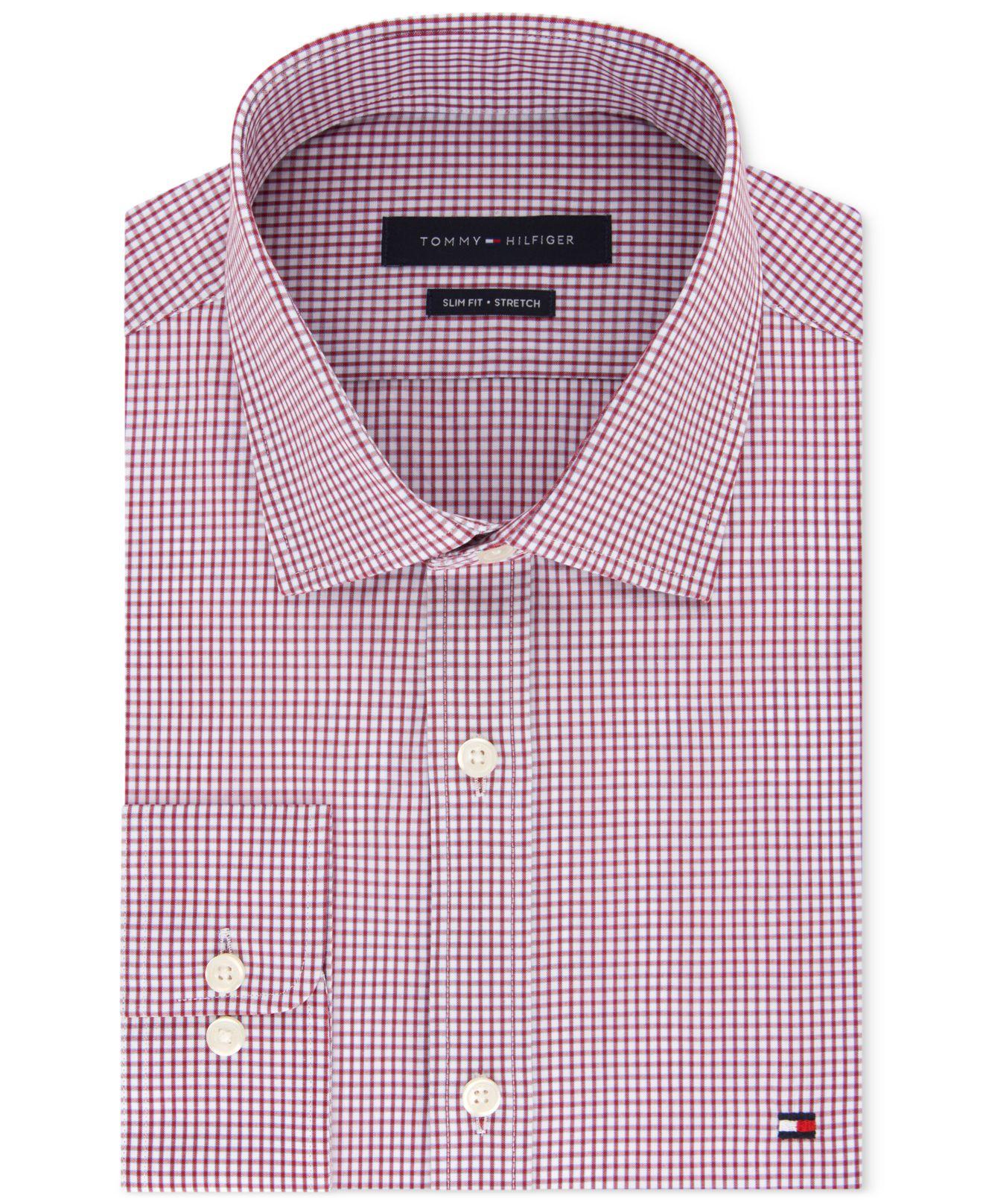 Lyst - Tommy Hilfiger Slim-fit Stretch Check Dress Shirt for Men