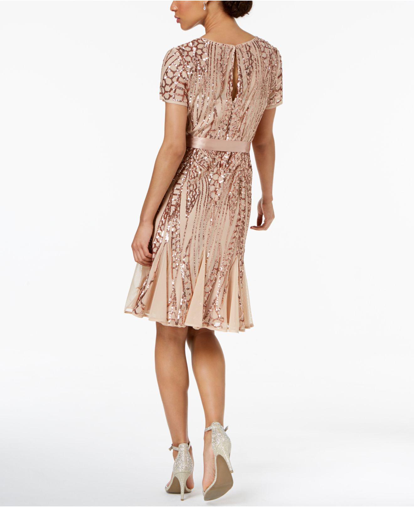 macys dresses rose gold