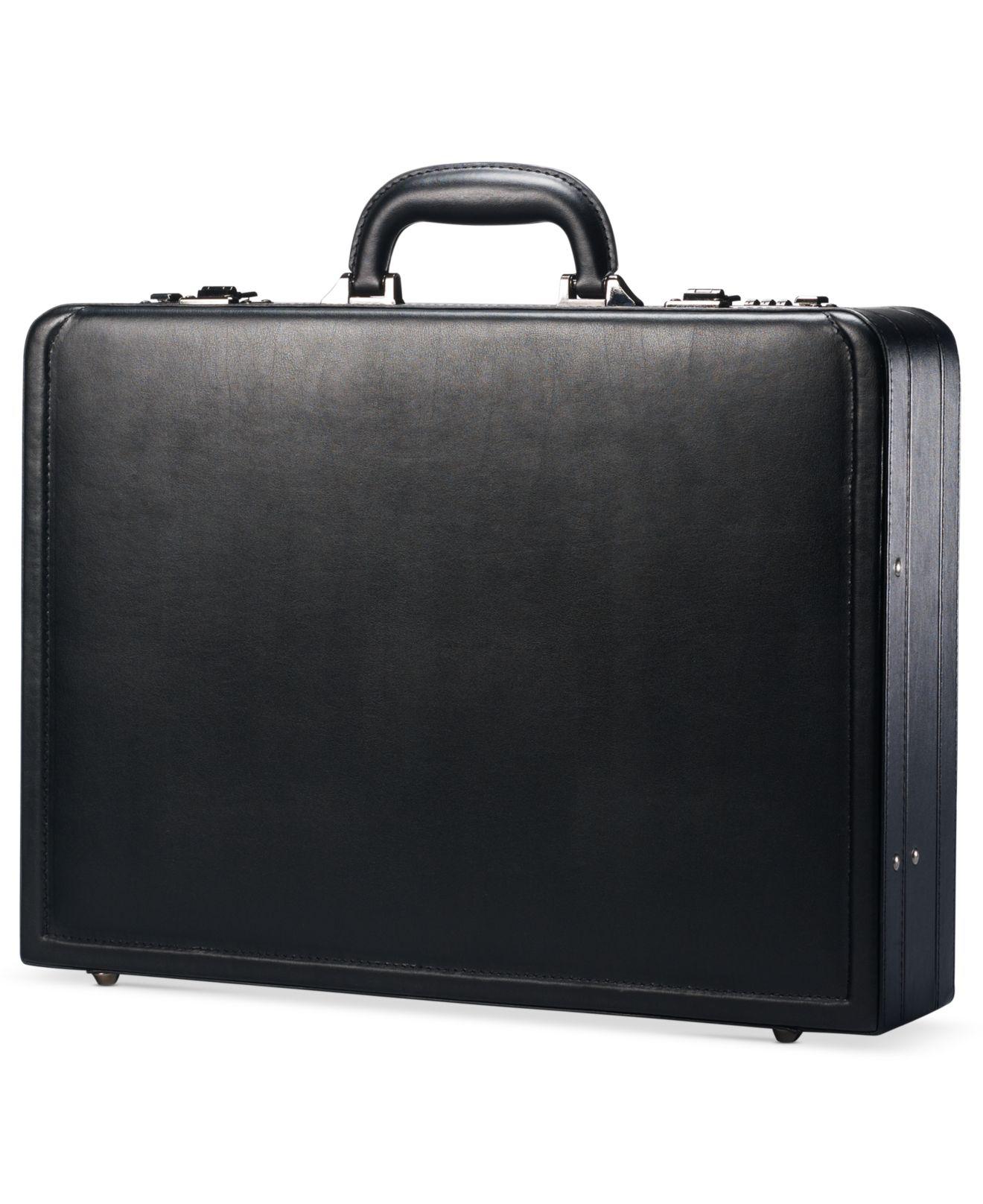 samsonite leather expandable business case