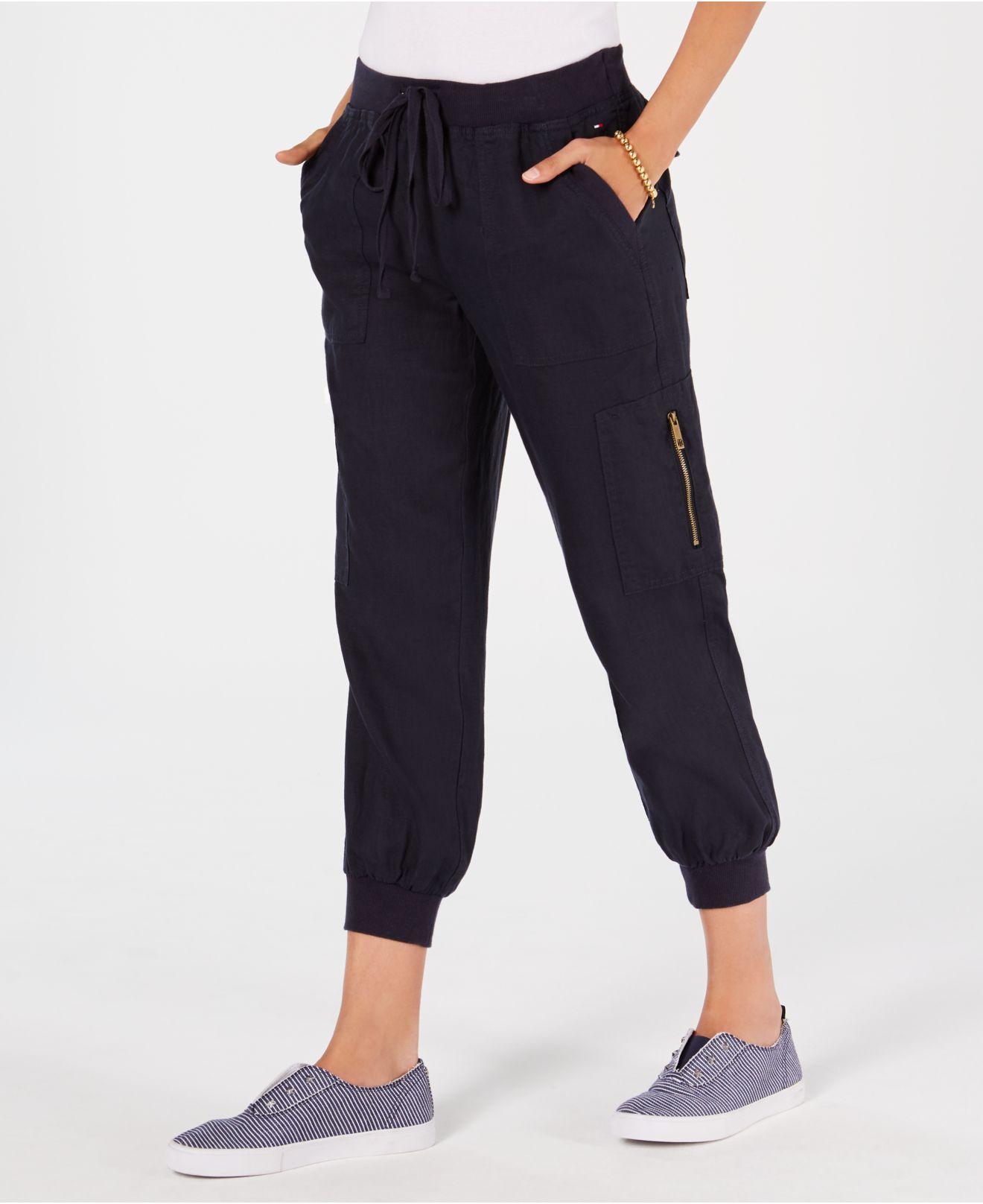 Tommy Hilfiger Linen Cargo Pants, Created For Macy's in Blue - Lyst