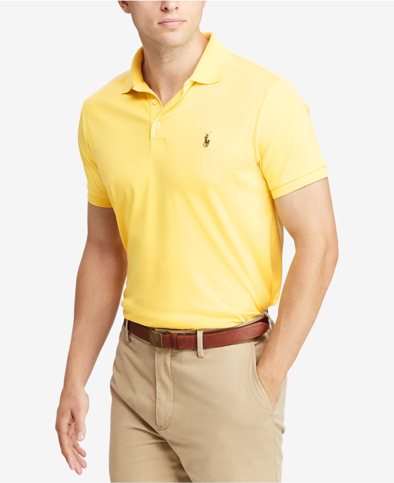 Lyst - Polo Ralph Lauren Classic Fit Cotton Polo in Yellow for Men