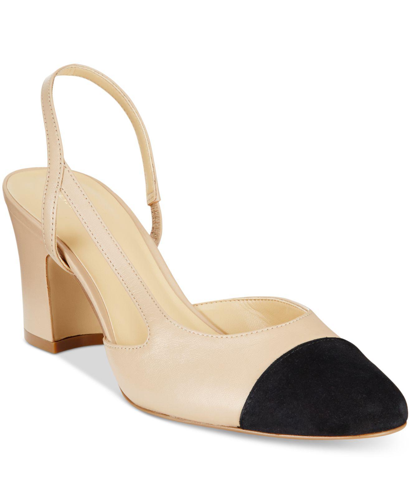 Lyst - Ivanka Trump Liah Slingback Block-heel Pumps in Natural Ivanka Trump. Women's Natural Liah Slingback Block-heel Pumps