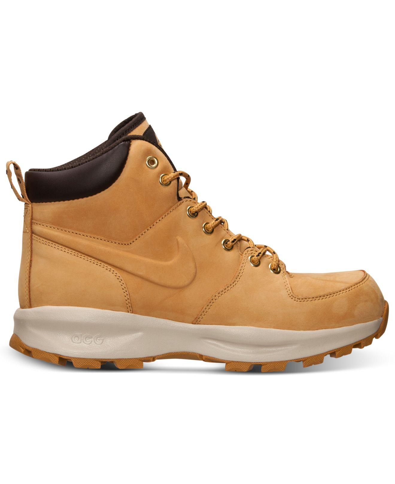 nike men's manoa leather boots from finish line