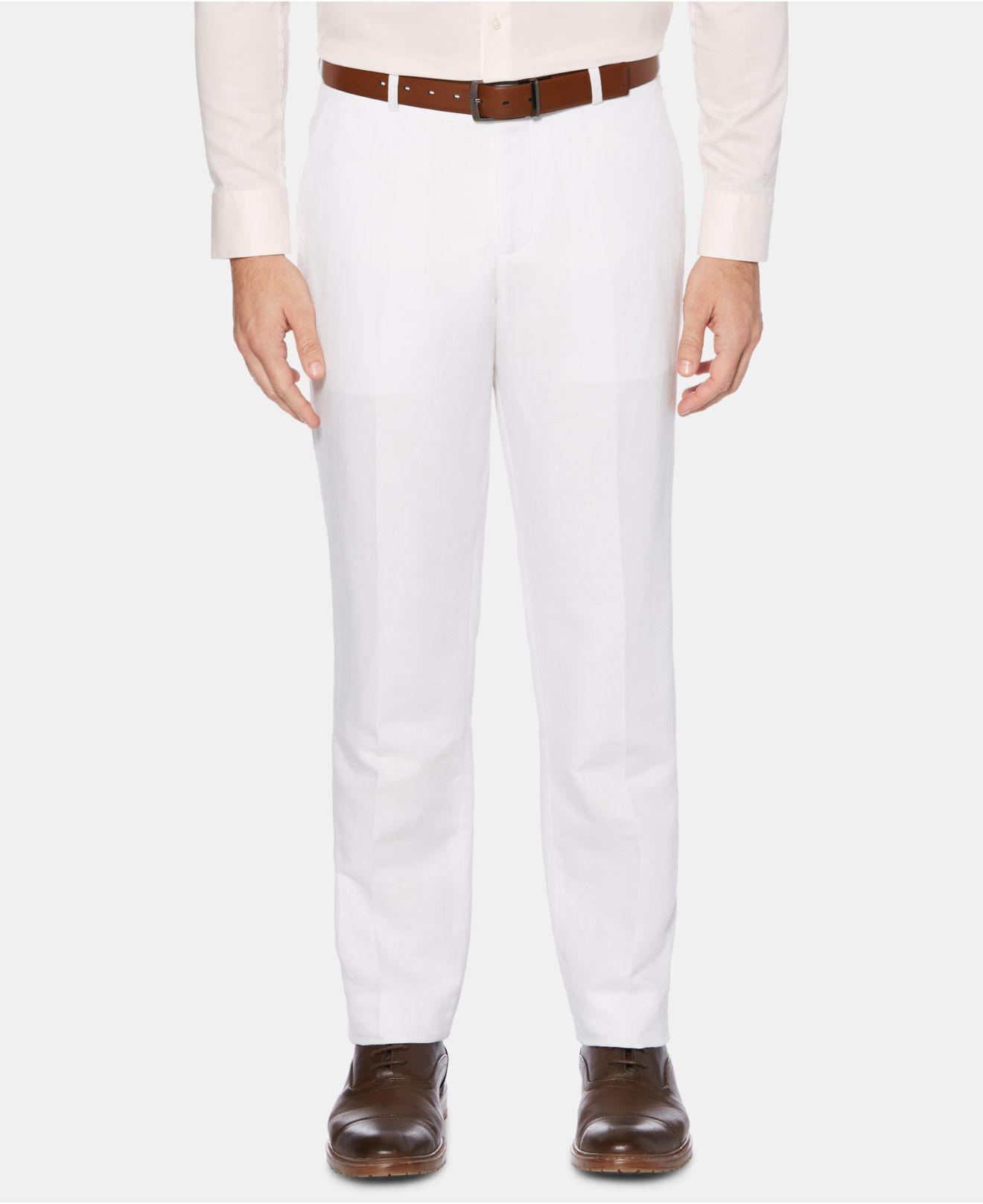 Perry Ellis Portfolio Modern-fit Linen/cotton Solid Dress Pants in ...