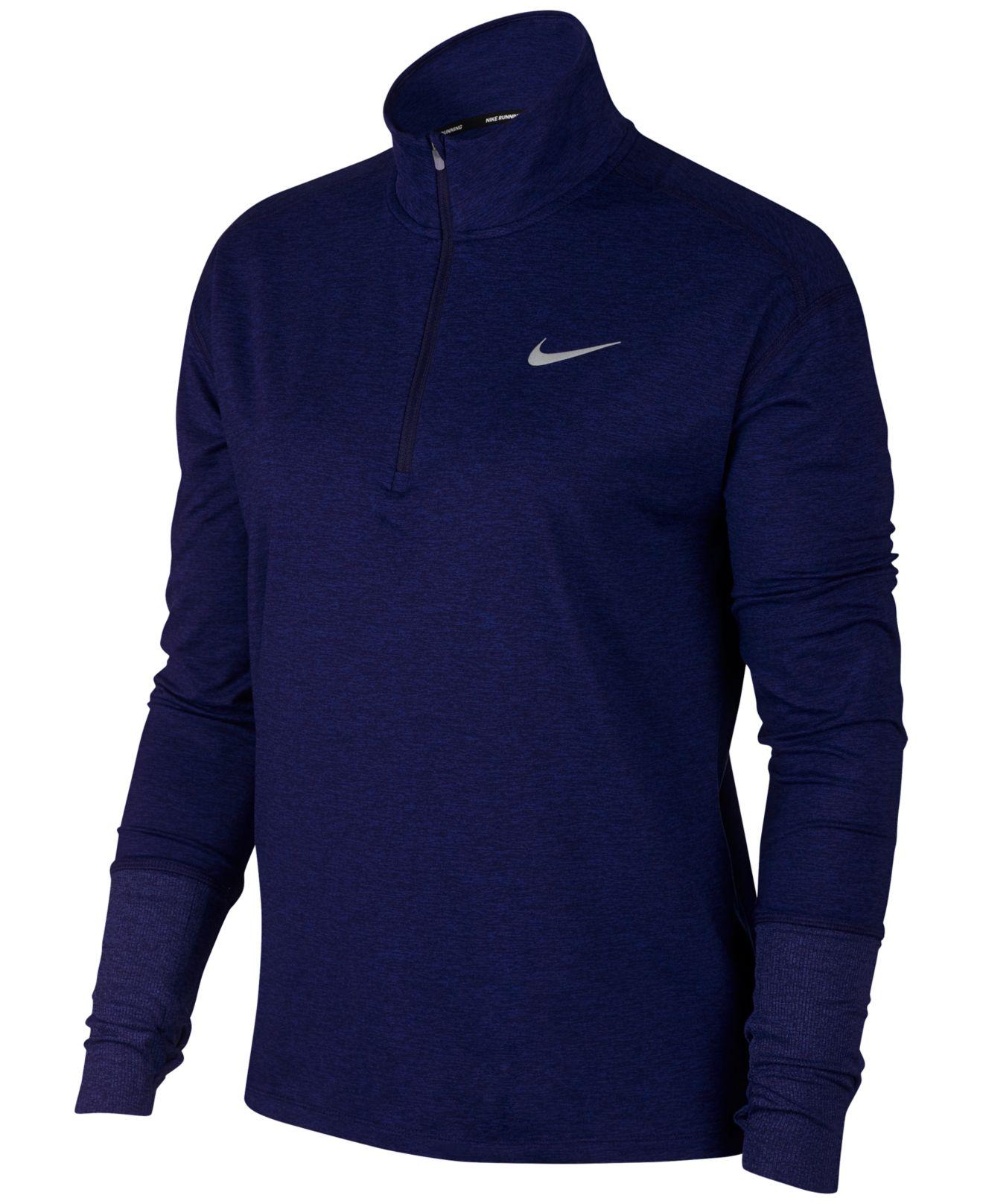 Lyst - Nike Element Dry Half-zip Running Top in Blue