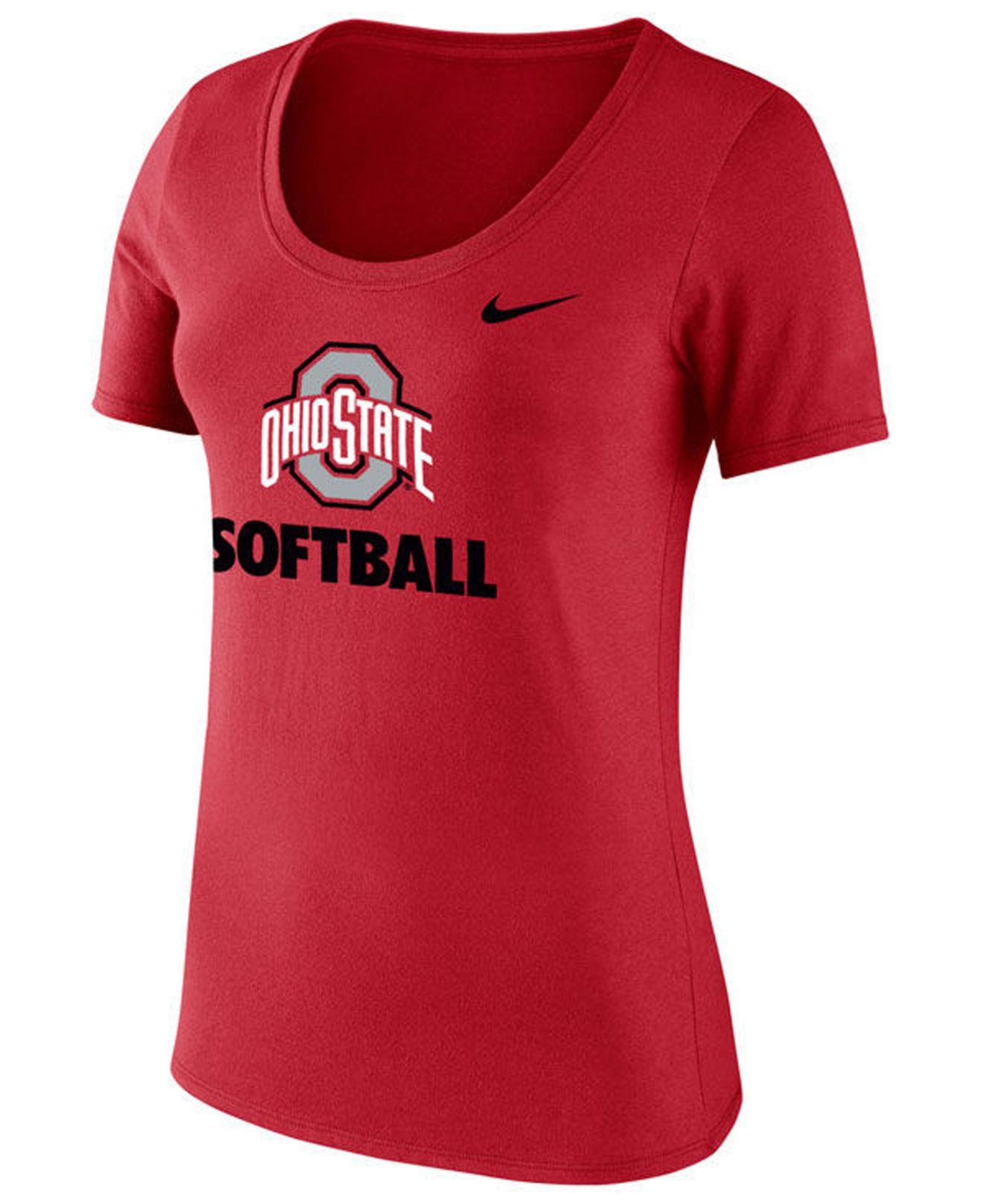 Nike Ohio State Buckeyes Core Softball Tshirt in Red Lyst