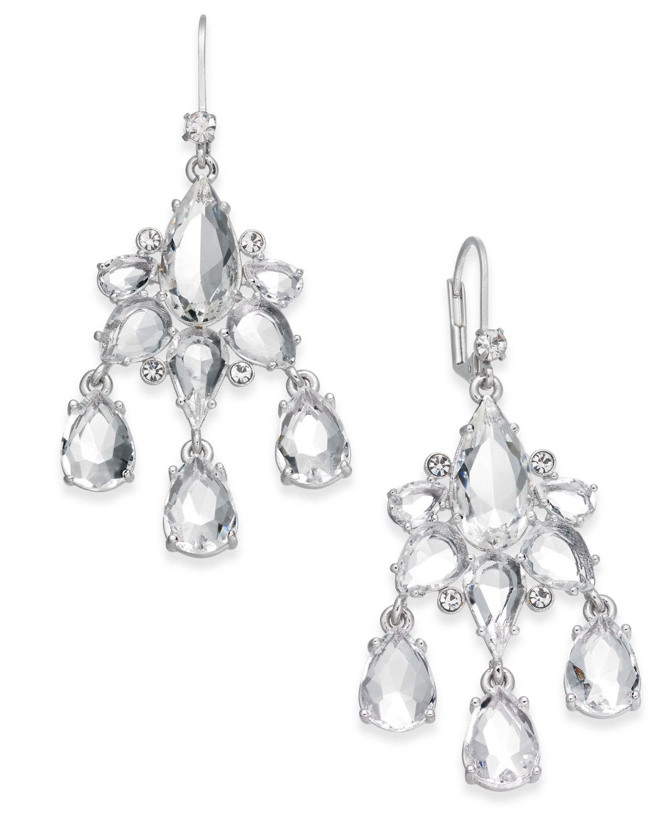 Lyst Kate Spade Silver Tone Crystal Chandelier Earrings In Metallic Kate Spade Women S Metallic Silver Tone Crystal Chandelier Earrings