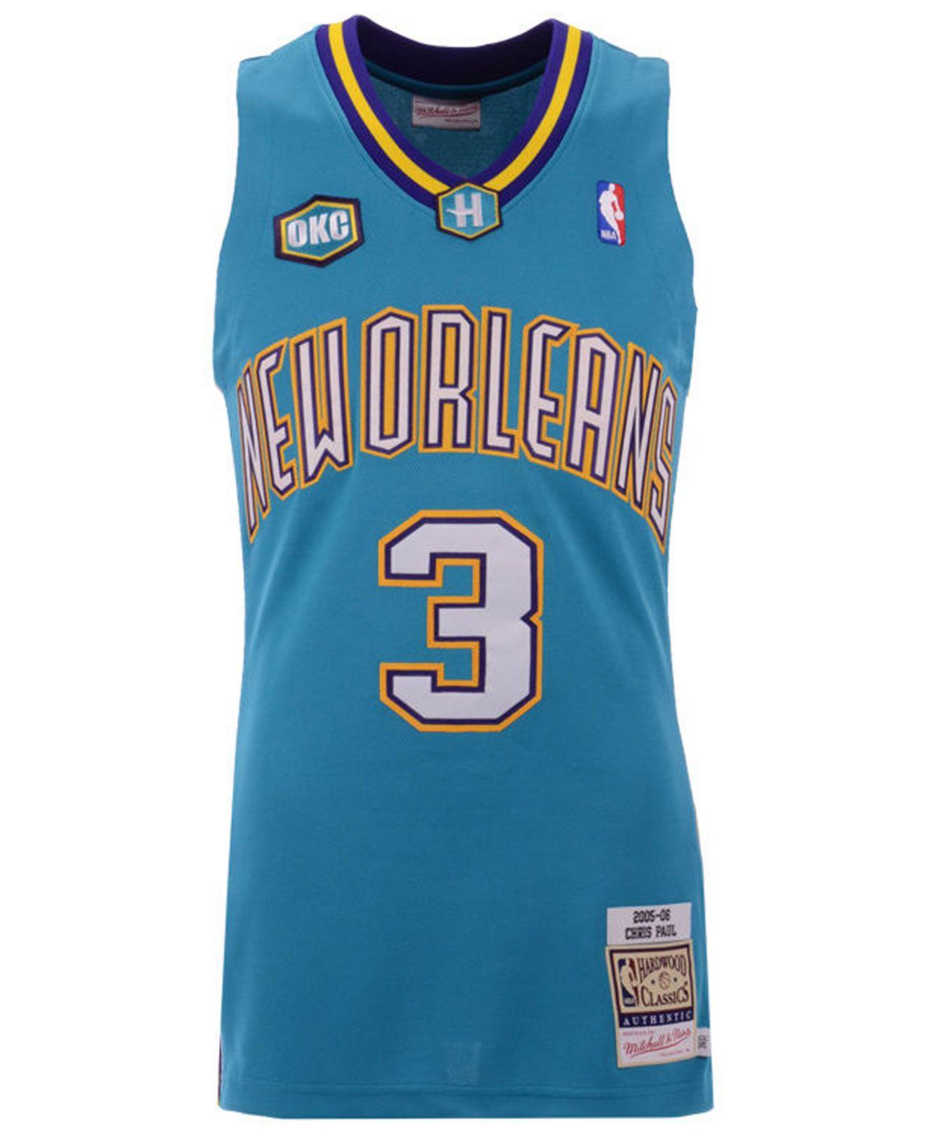 Mitchell & Ness Chris Paul New Orleans Authentic Jersey in Blue