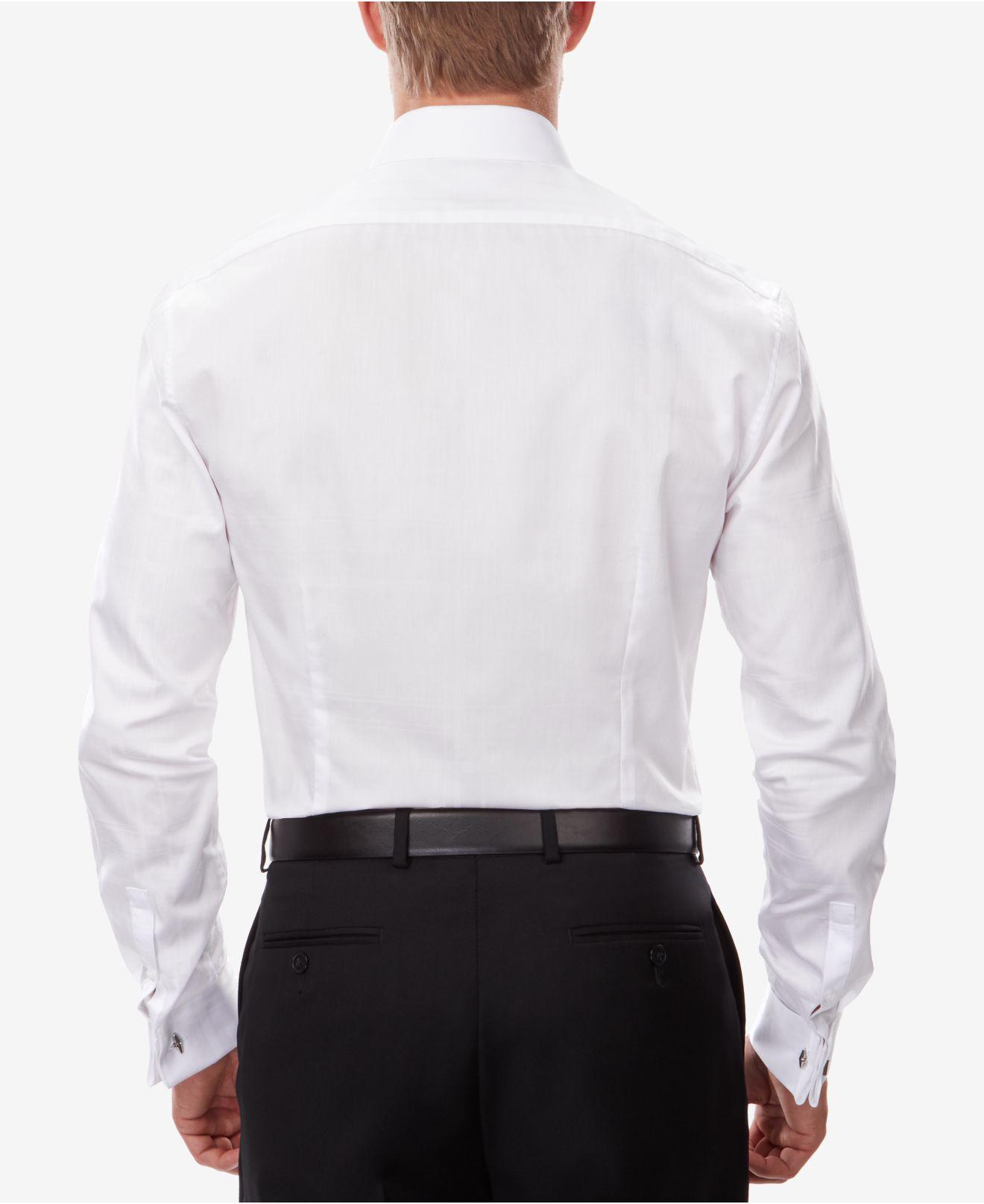 Lyst - Calvin Klein Men's Extra Slim-fit French-cuff Tuxedo Shirt in ...