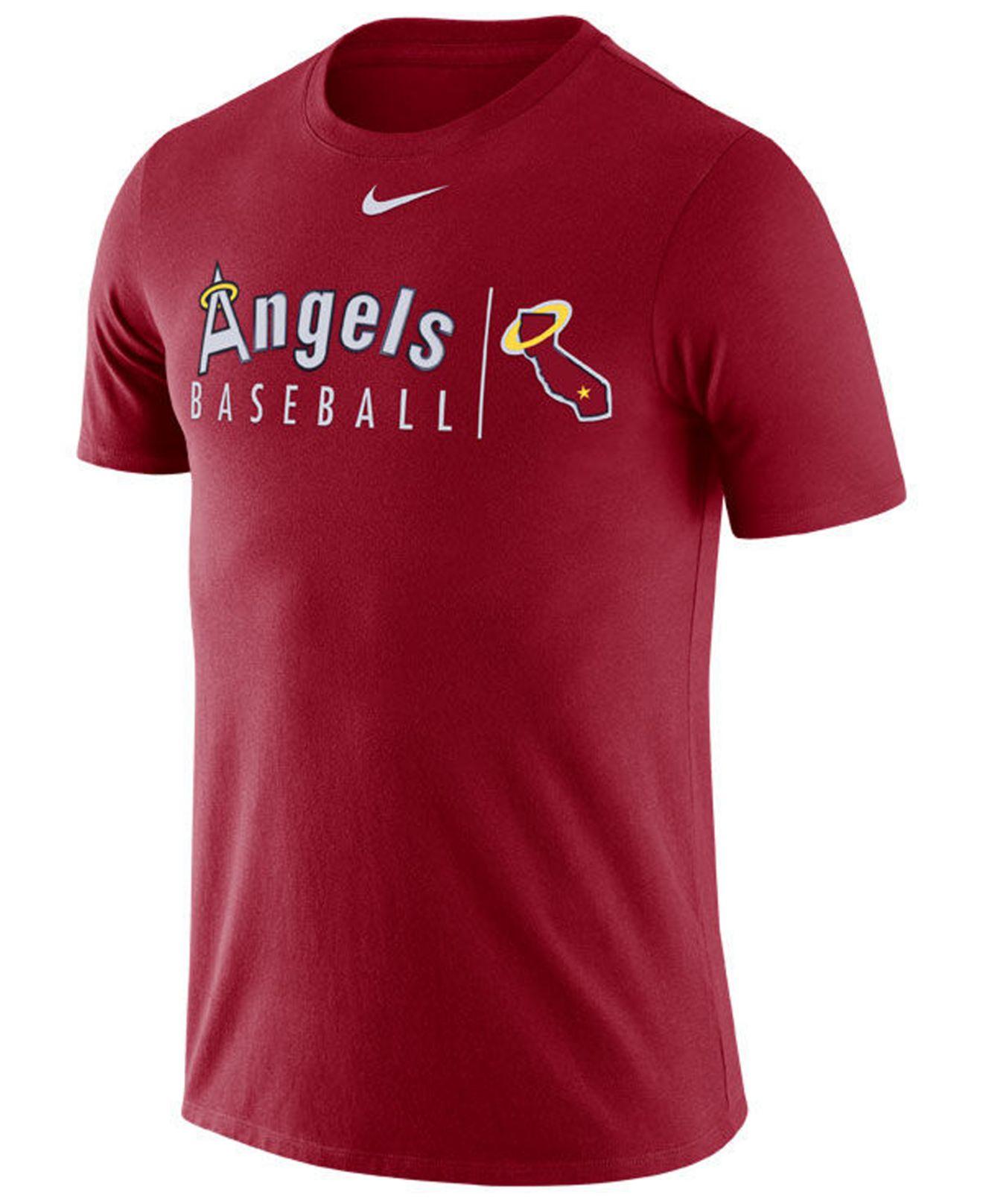 Lyst - Nike Los Angeles Angels Dri-fit Practice T-shirt in Red for Men