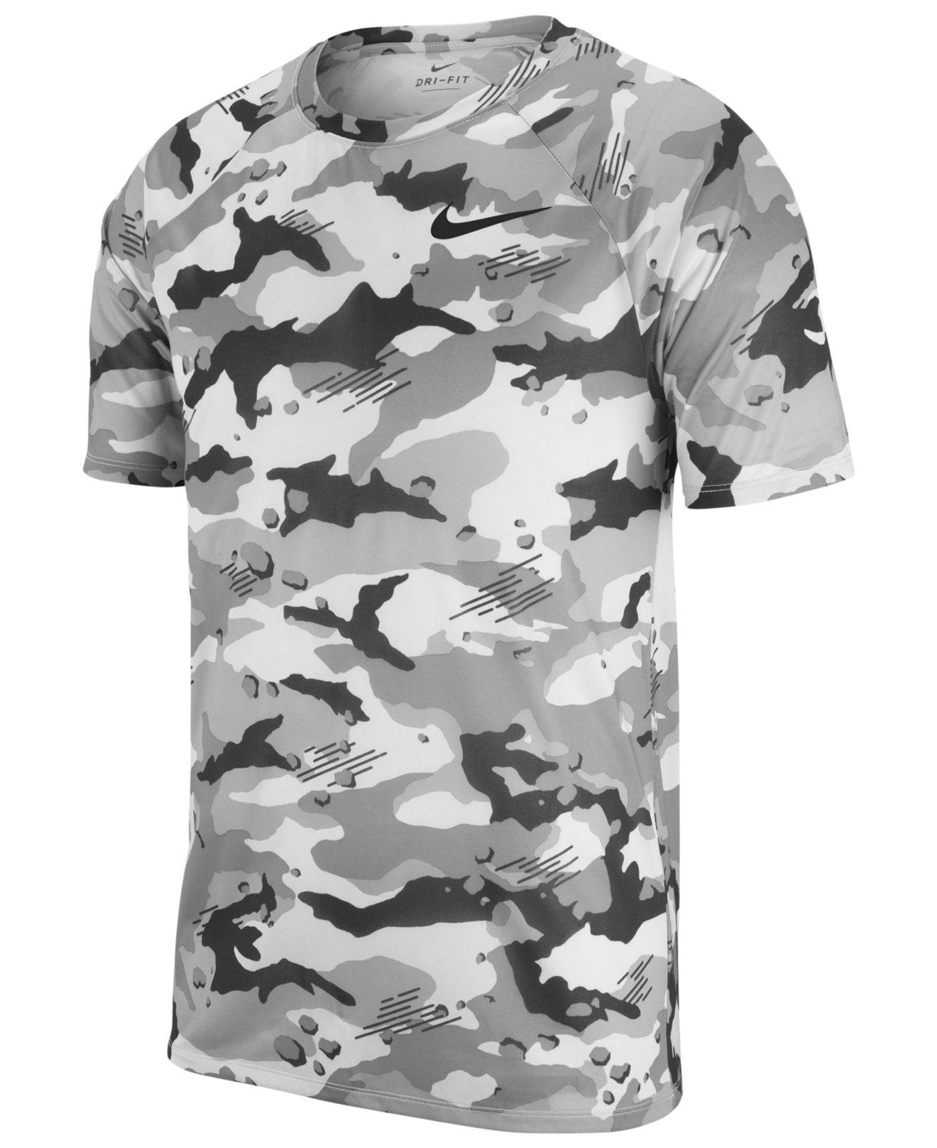 nike men's dry legend camo swoosh graphic tee