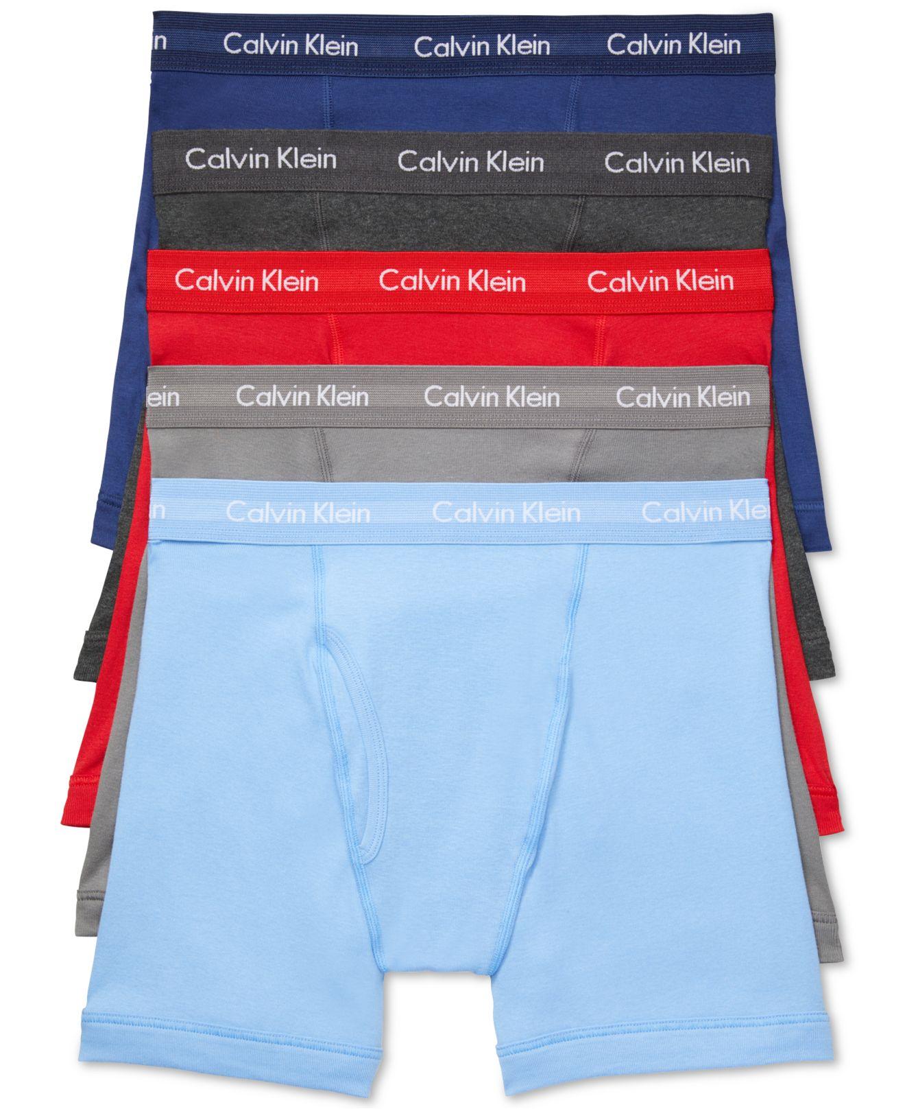 Lyst - Calvin Klein 5-pack. Cotton Classic Boxer Briefs in Blue for Men