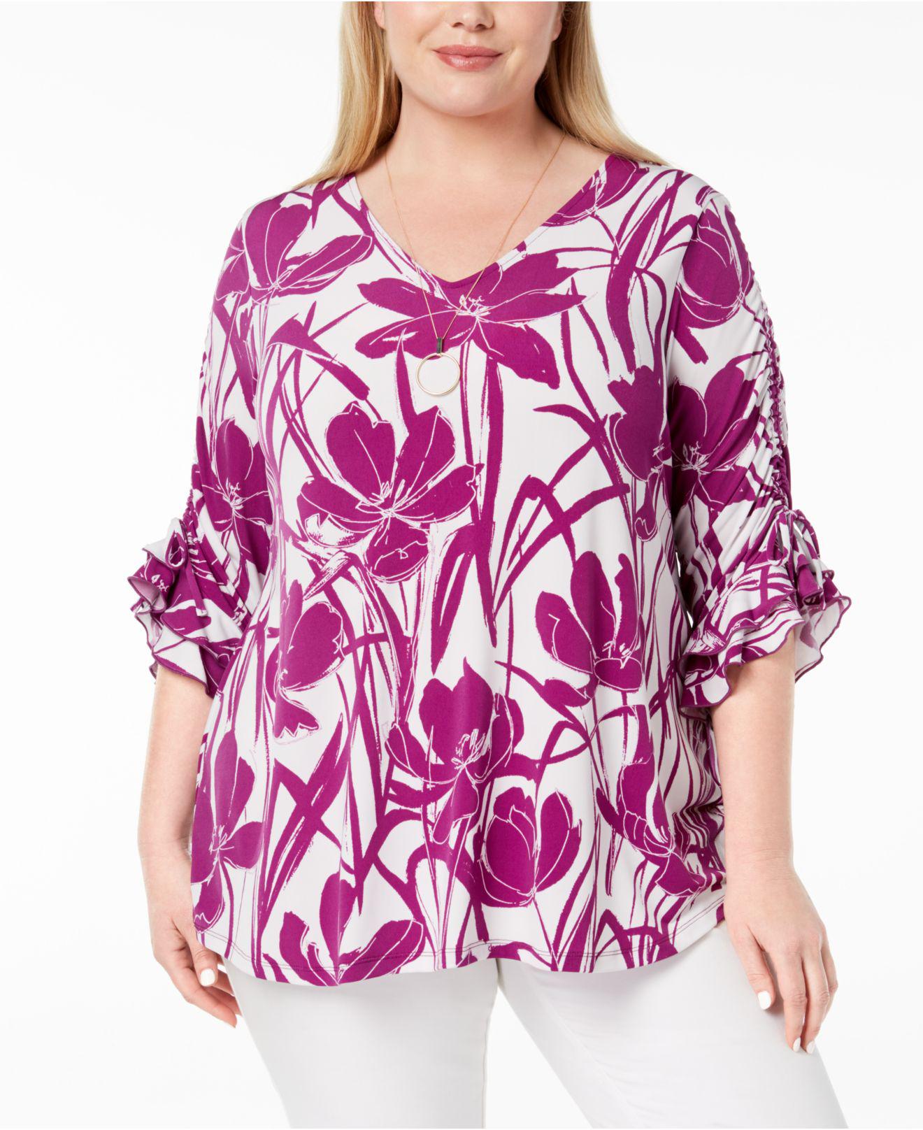 fuschia plus size tops